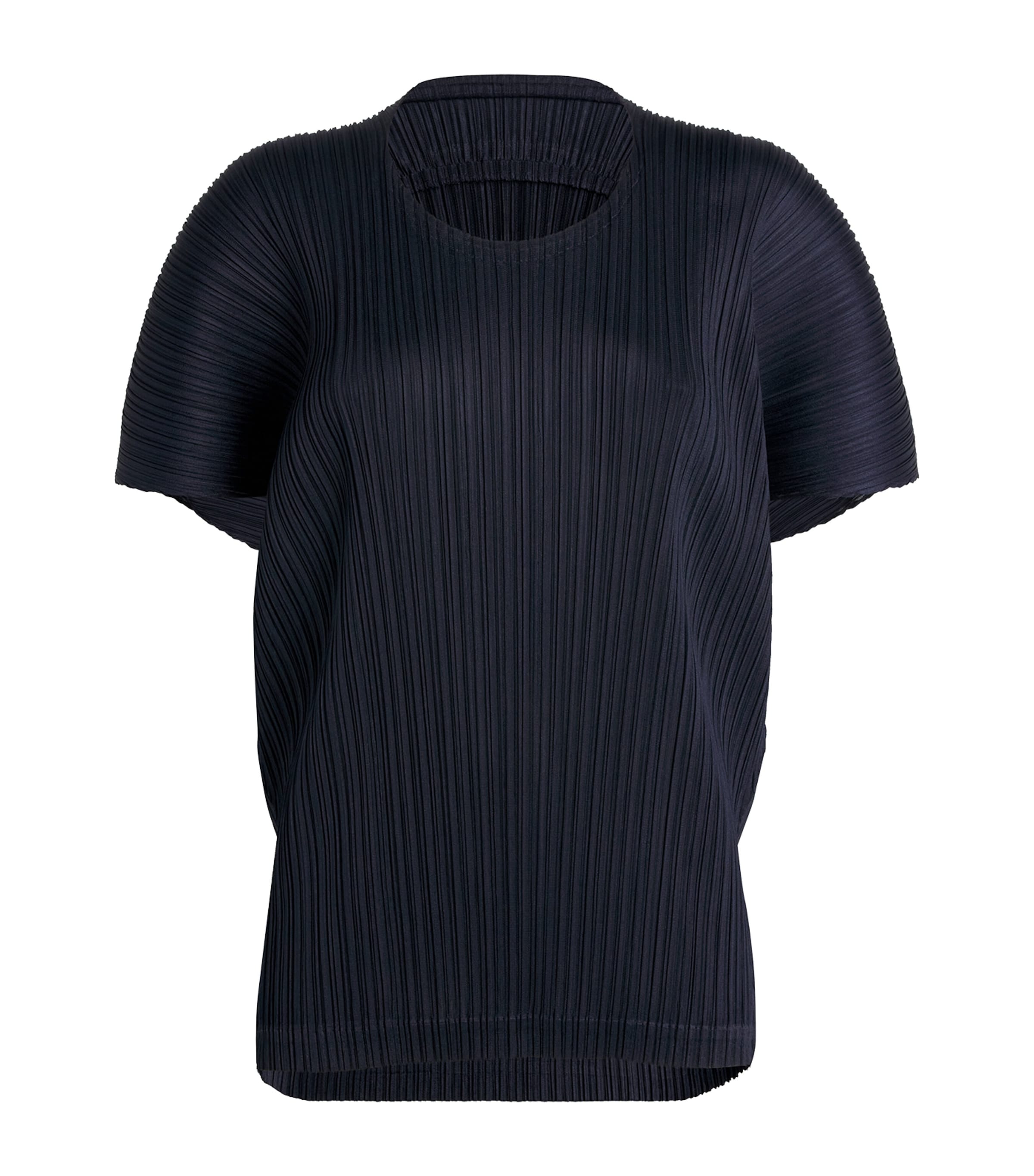 Issey Miyake Pleated Space Rock Top In Blue