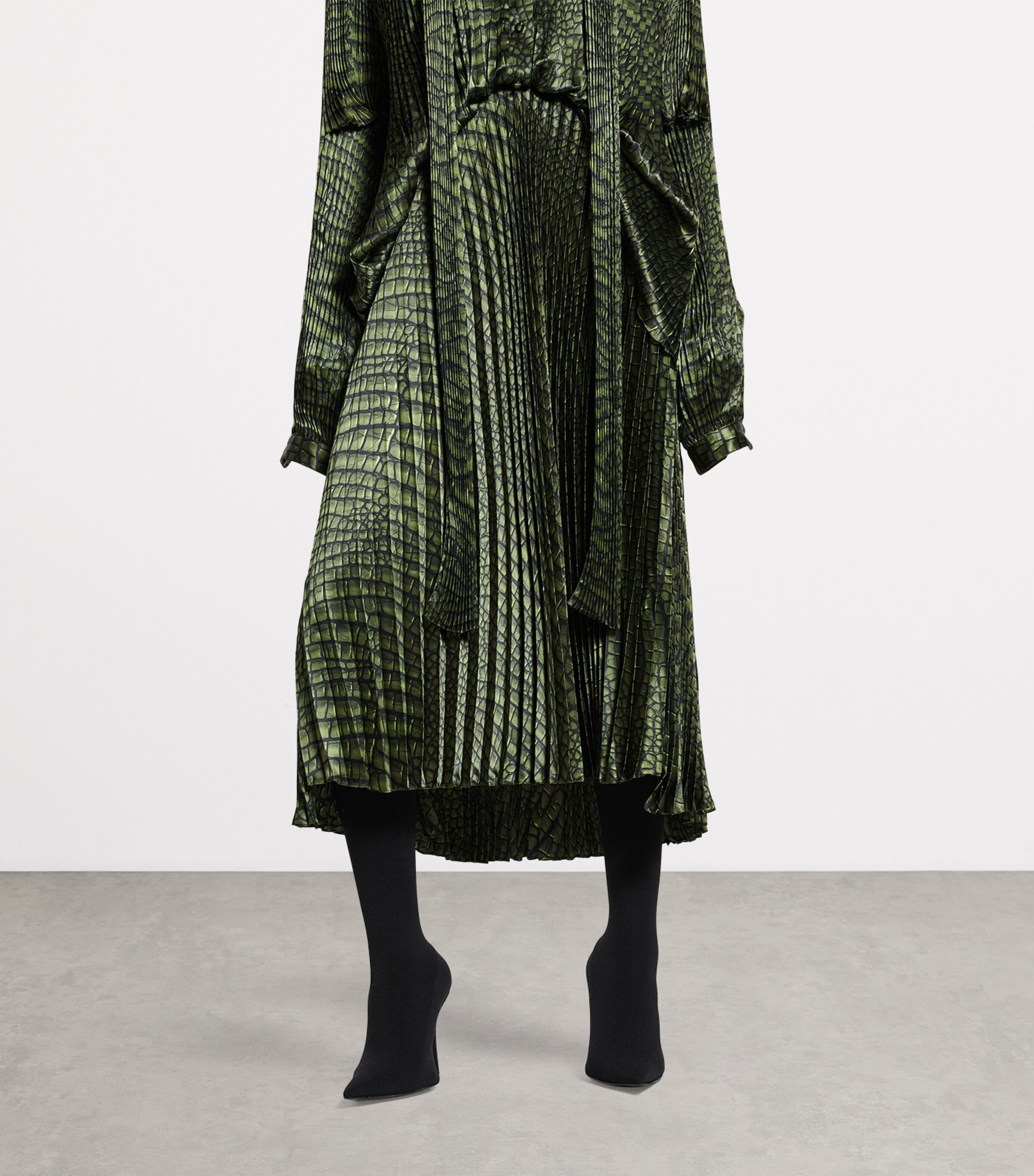 Balenciaga Layered Pleated Midi Dress Image 7