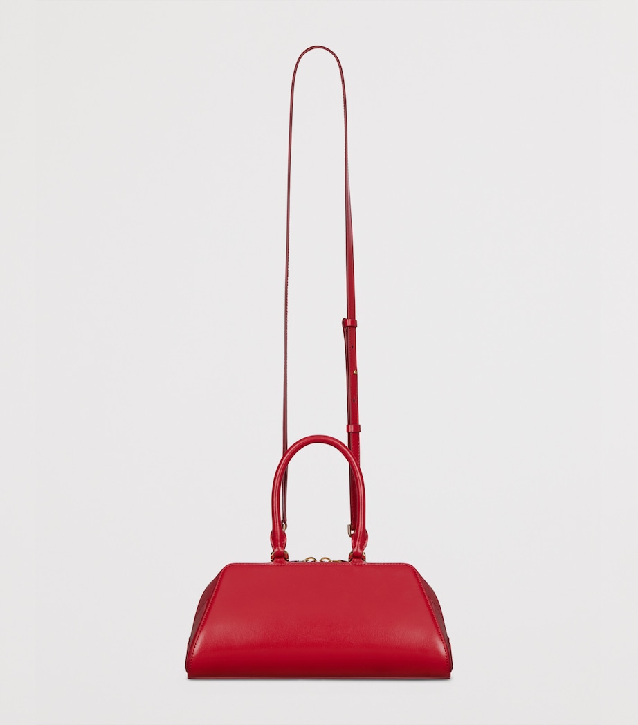 Small Leather Antigona Cube East-West Top-Handle Bag VERMILLON Image 4