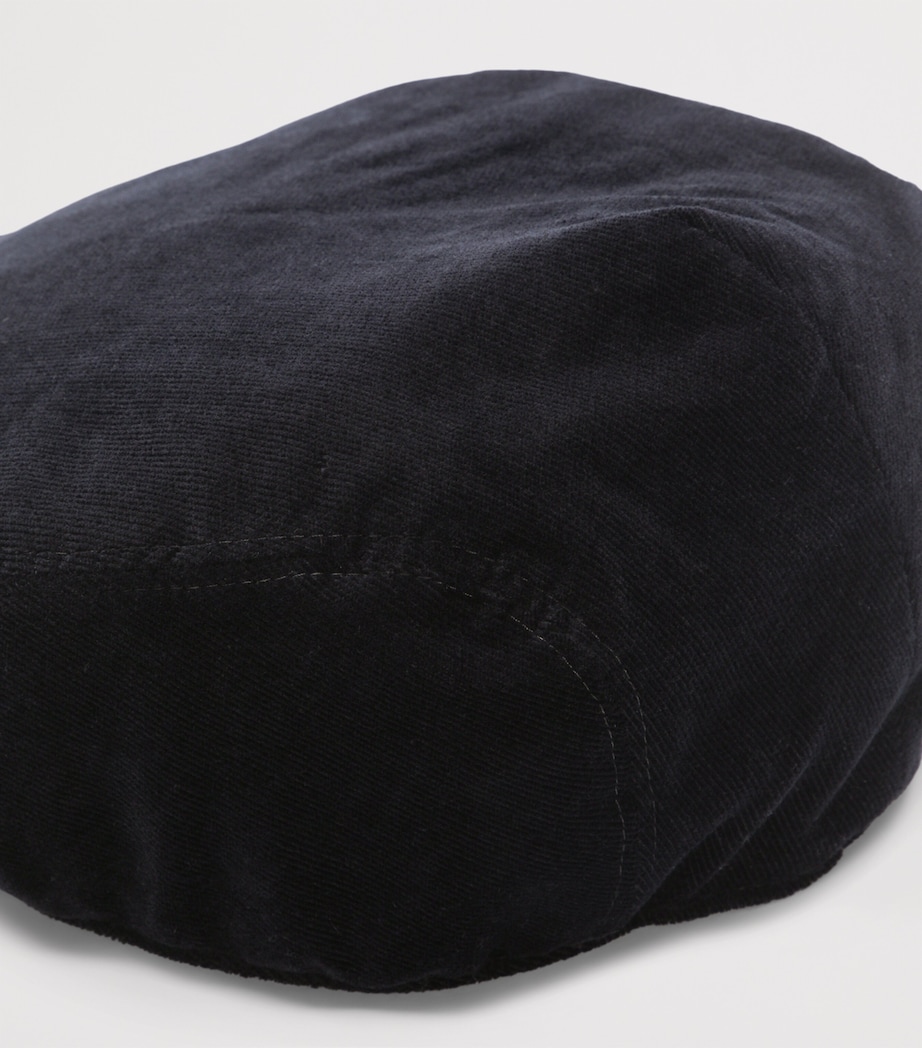 Velvet Flat Cap N0000-BLACK Image 2