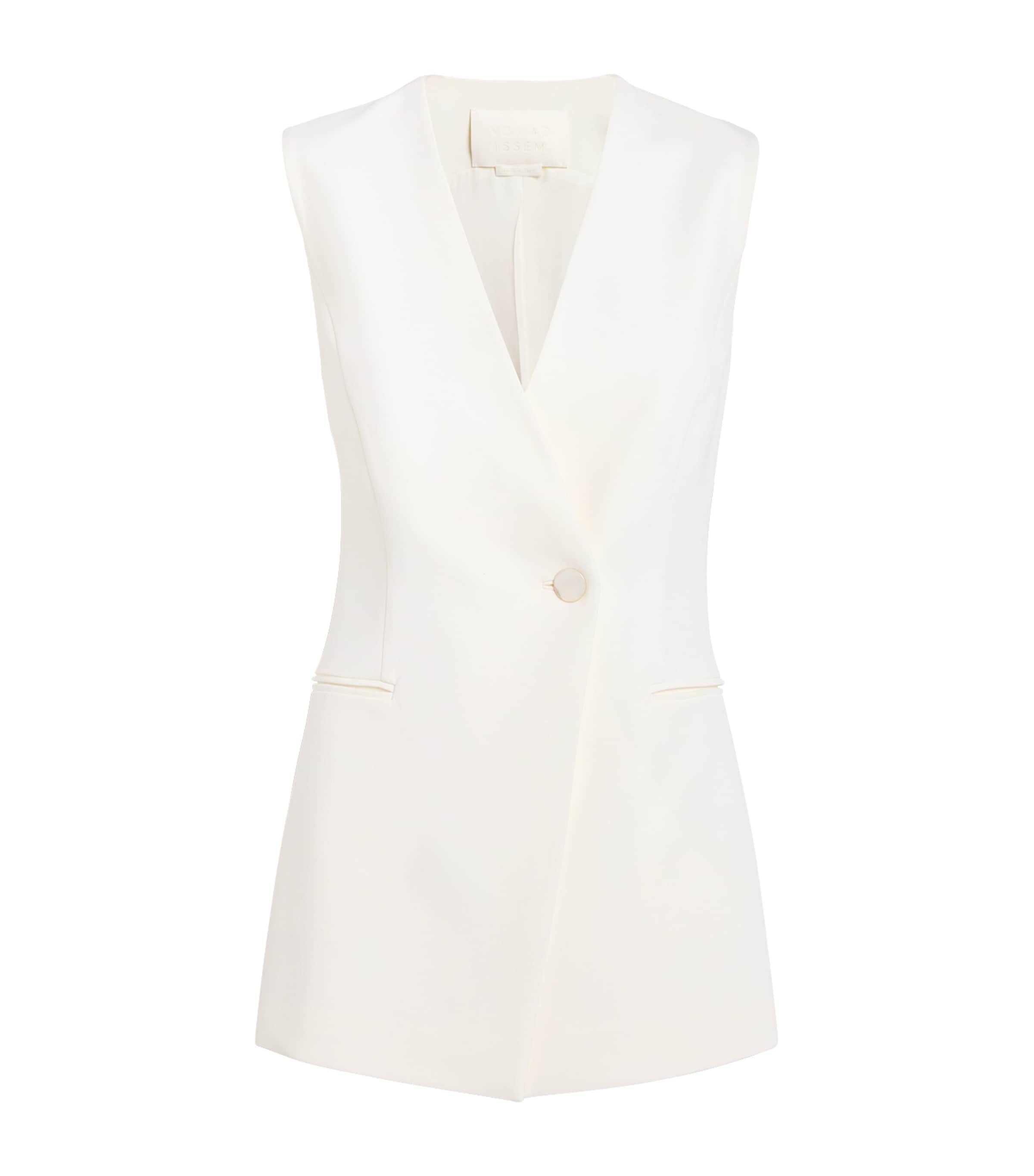 Nomadissem Cady Tailored Pebble Waistcoat In Ivory