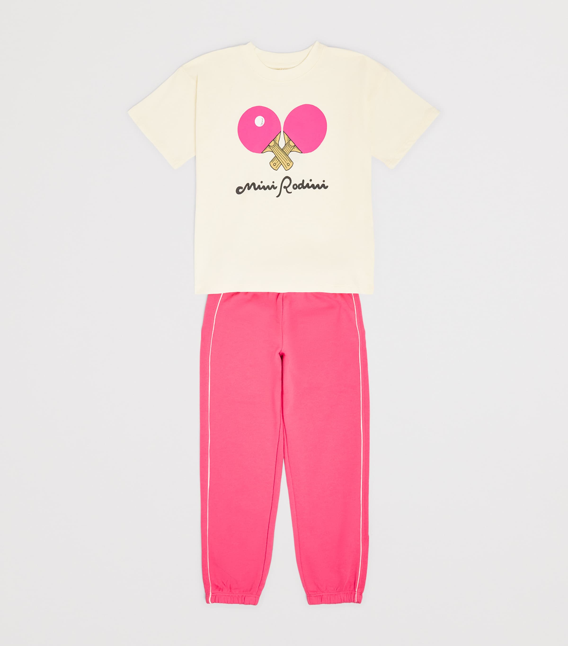 Mini Rodini Organic Cotton Piped Sweatpants (3-11 Years) Image 3