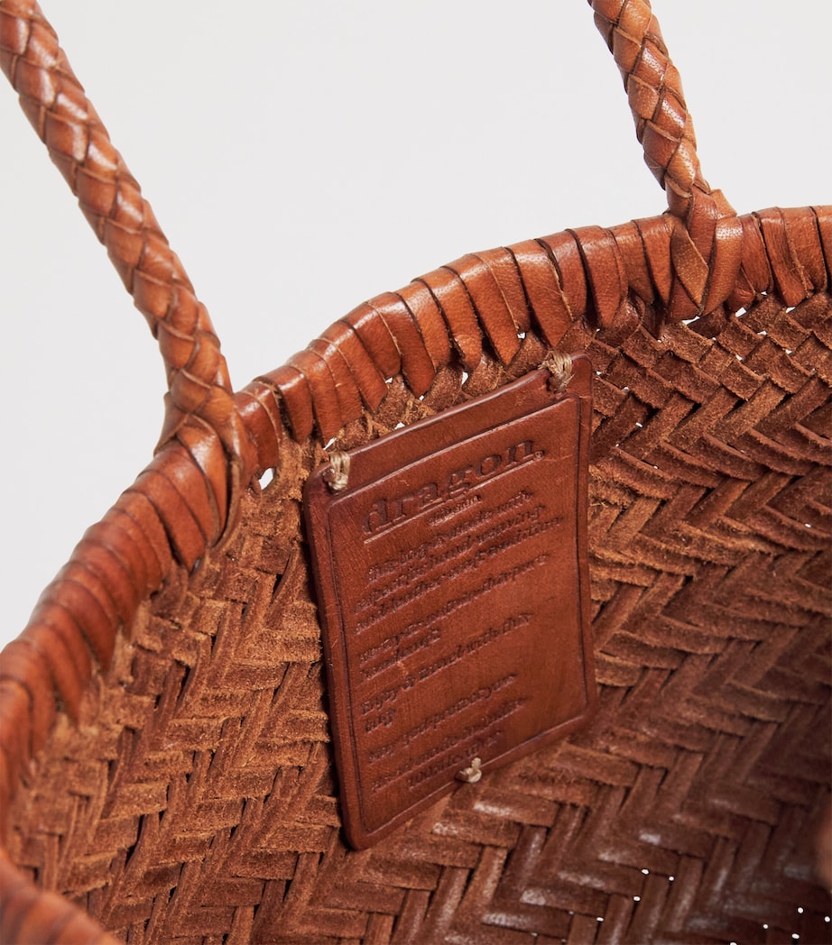 Mini Leather Flat Gora Tote Bag TAN Image 5