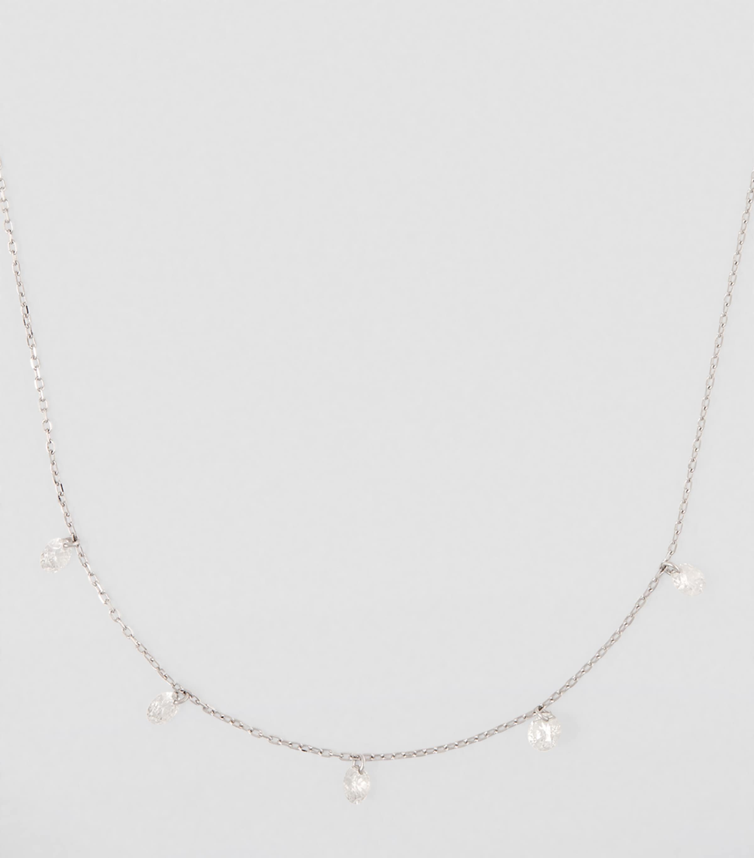 White Gold and Diamond 5-Stone Danaé Necklace WHITE GOLD Image 2