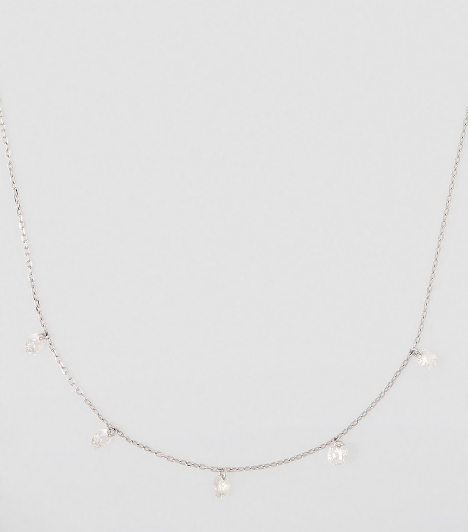 White Gold and Diamond 5-Stone Danaé Necklace WHITE GOLD Image 2