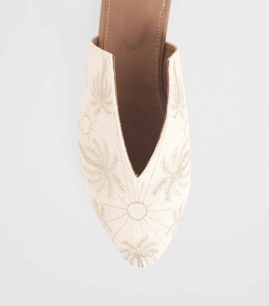 Linen Mules BEIGE/GOLD Image 5