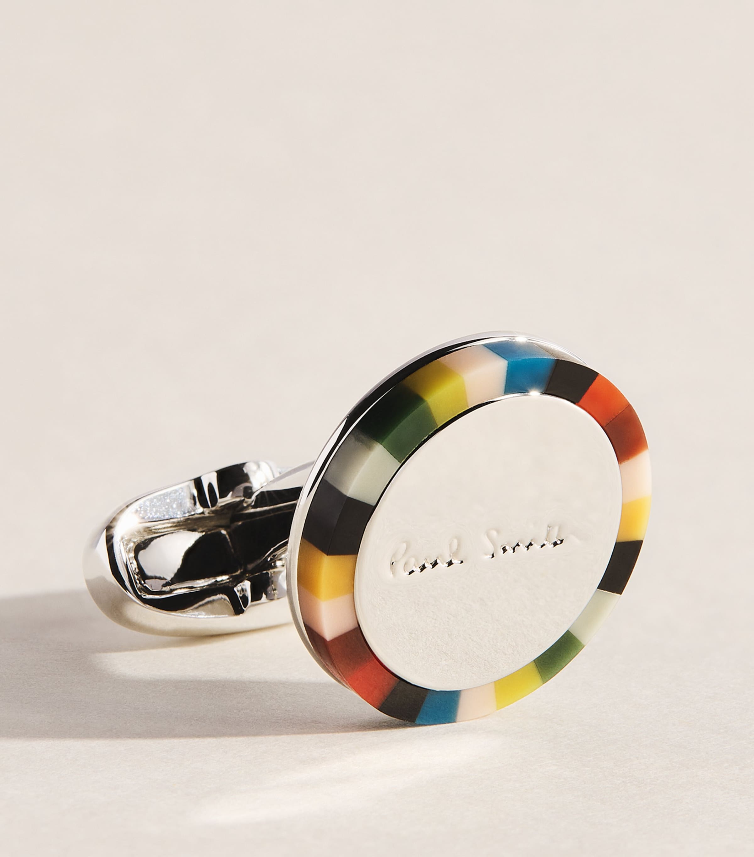 Paul Smith Signature Stripe Edge Cufflinks Coloured Image 4