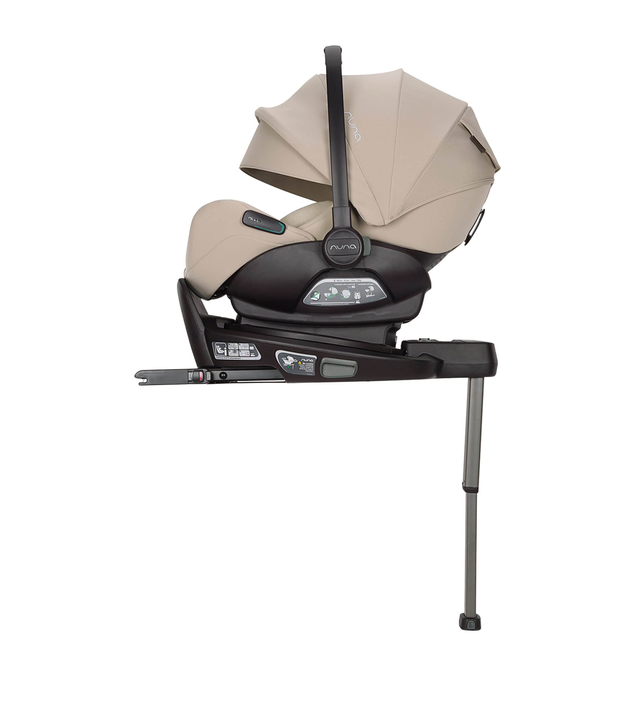 Nuna MIXX Next Stroller and Carry Cot, ARRA Flex Car Seat and BASE Curv Bundle Chateaux Image 5