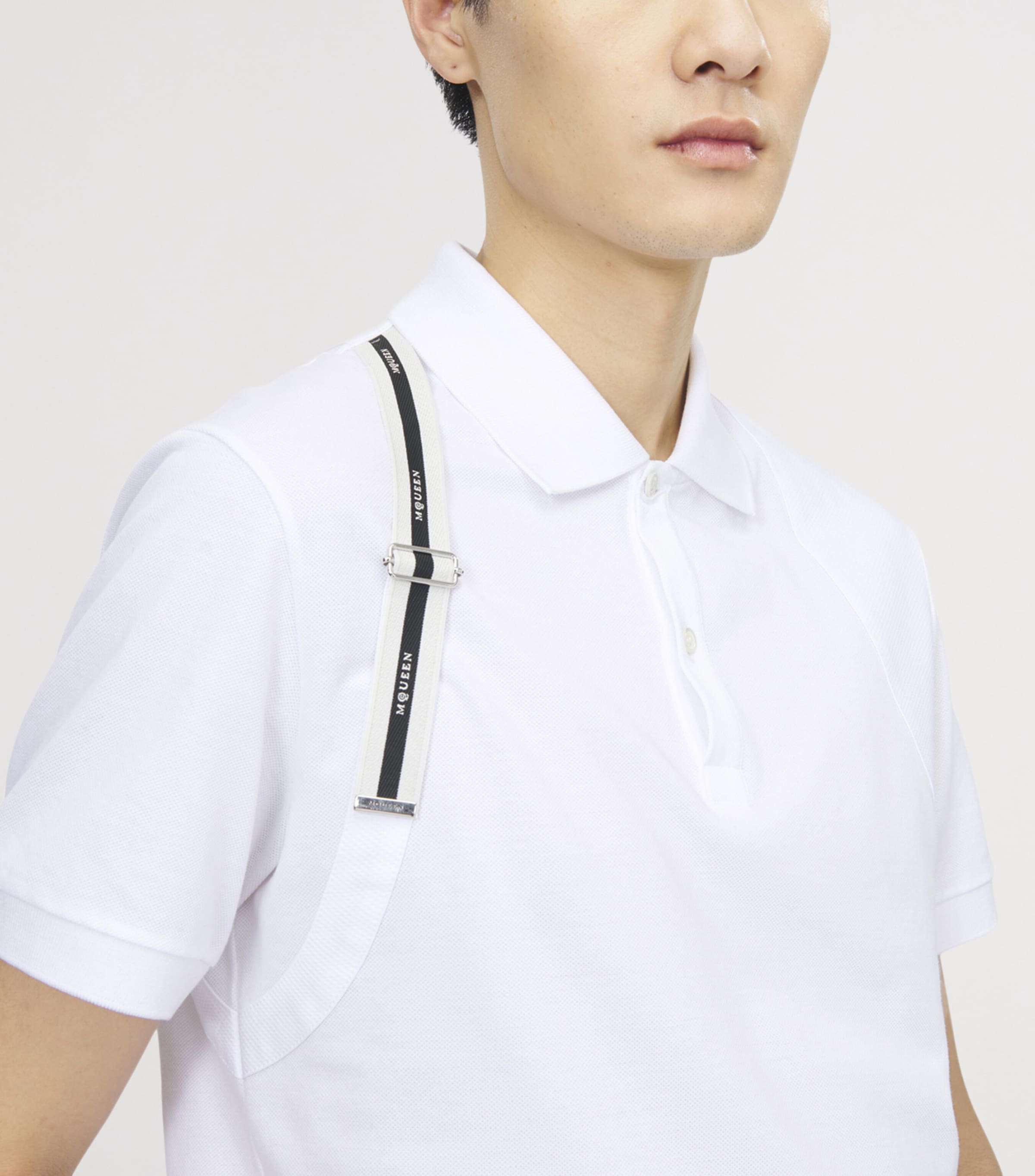McQueen Mens Cotton Harness Polo Shirt Image 6