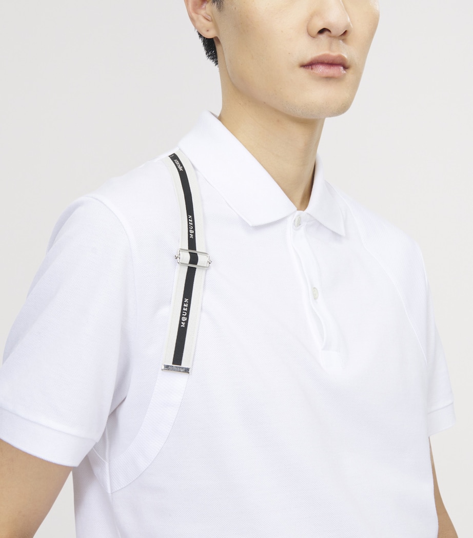 McQueen Mens Cotton Harness Polo Shirt Image 6