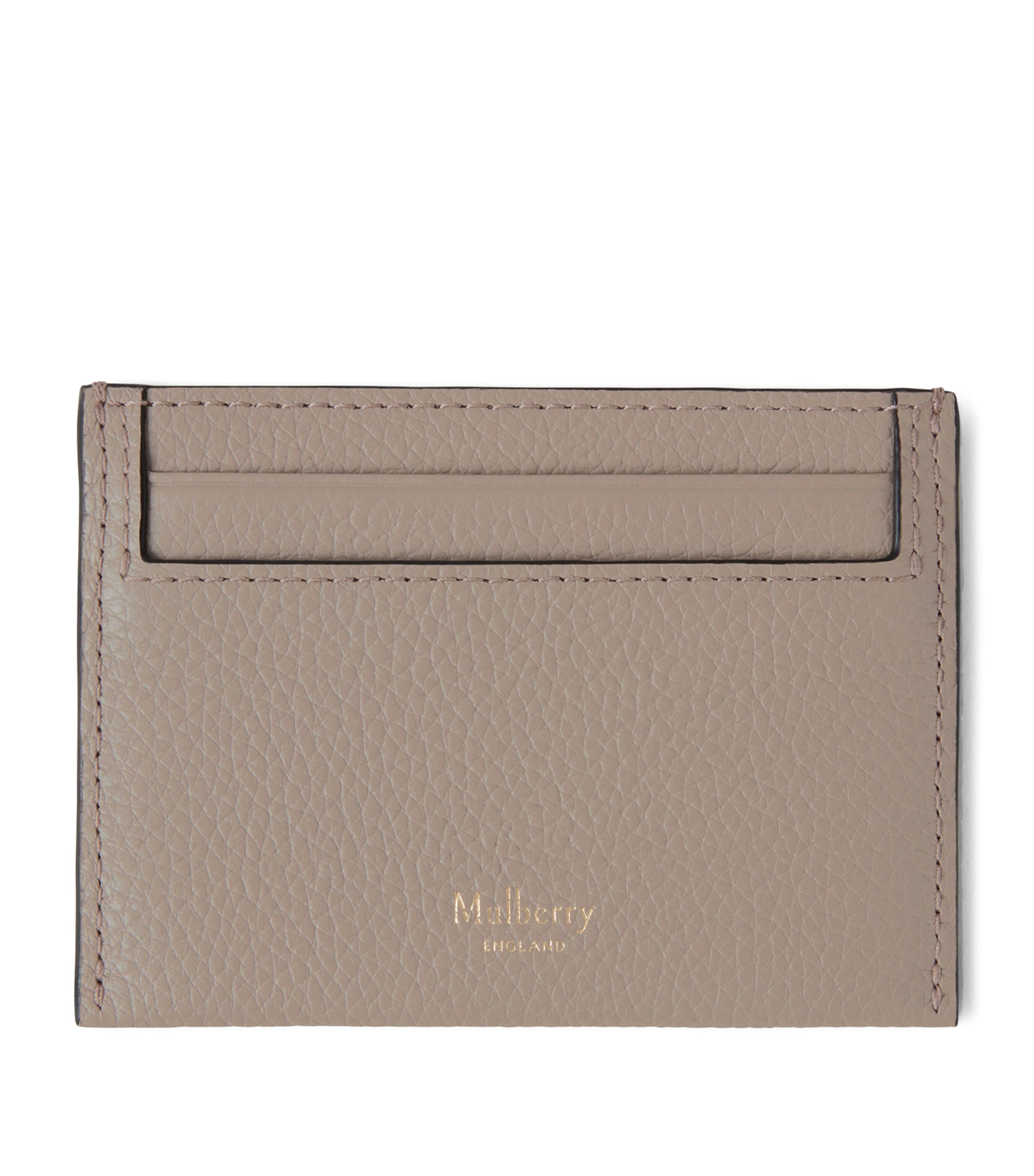 Mulberry Leather Continental Card Holder In Neutral