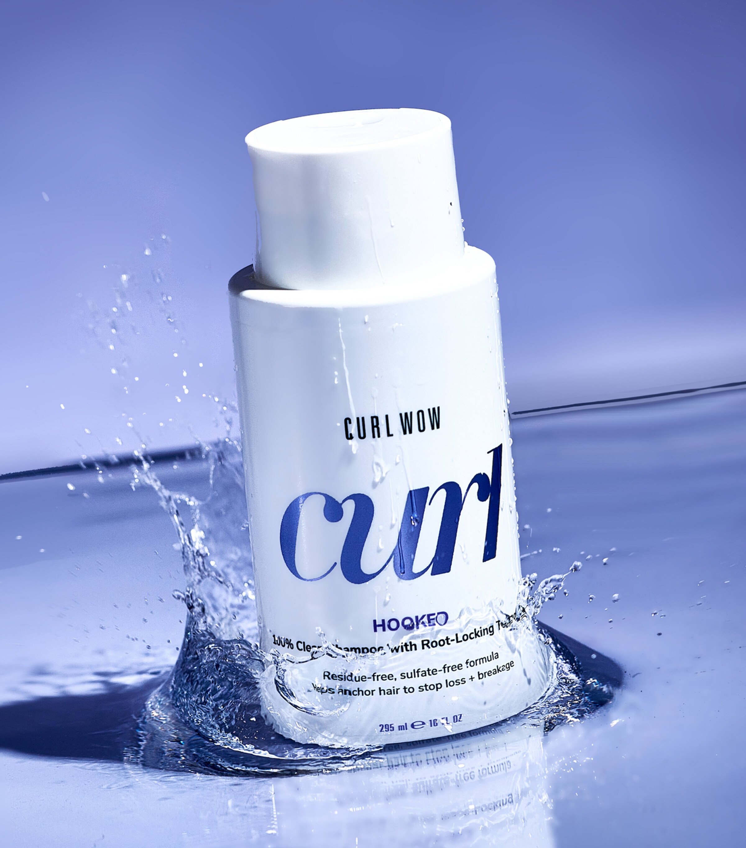 Curl Wow Hooked 100% Clean Curl Shampoo (295ml) NO COLOUR Image 2
