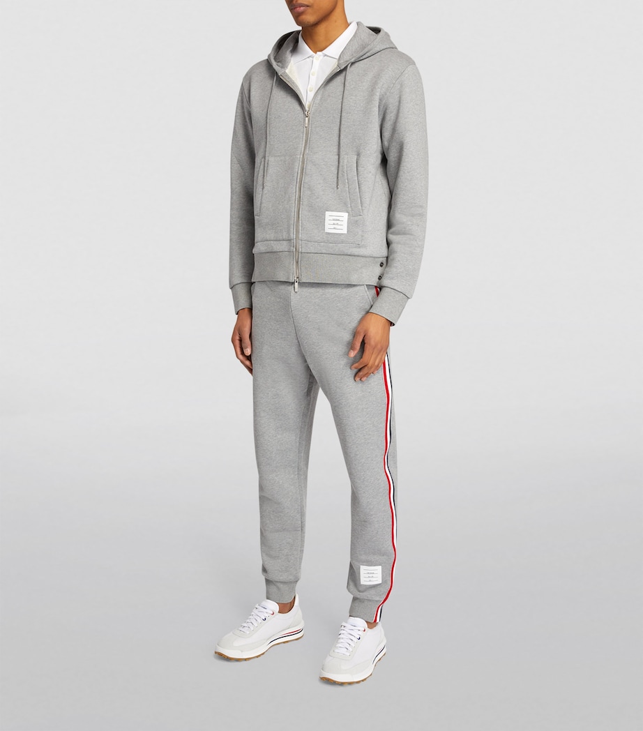 Suede-Trim Technical Tricolour Sneakers WHITE Image 7