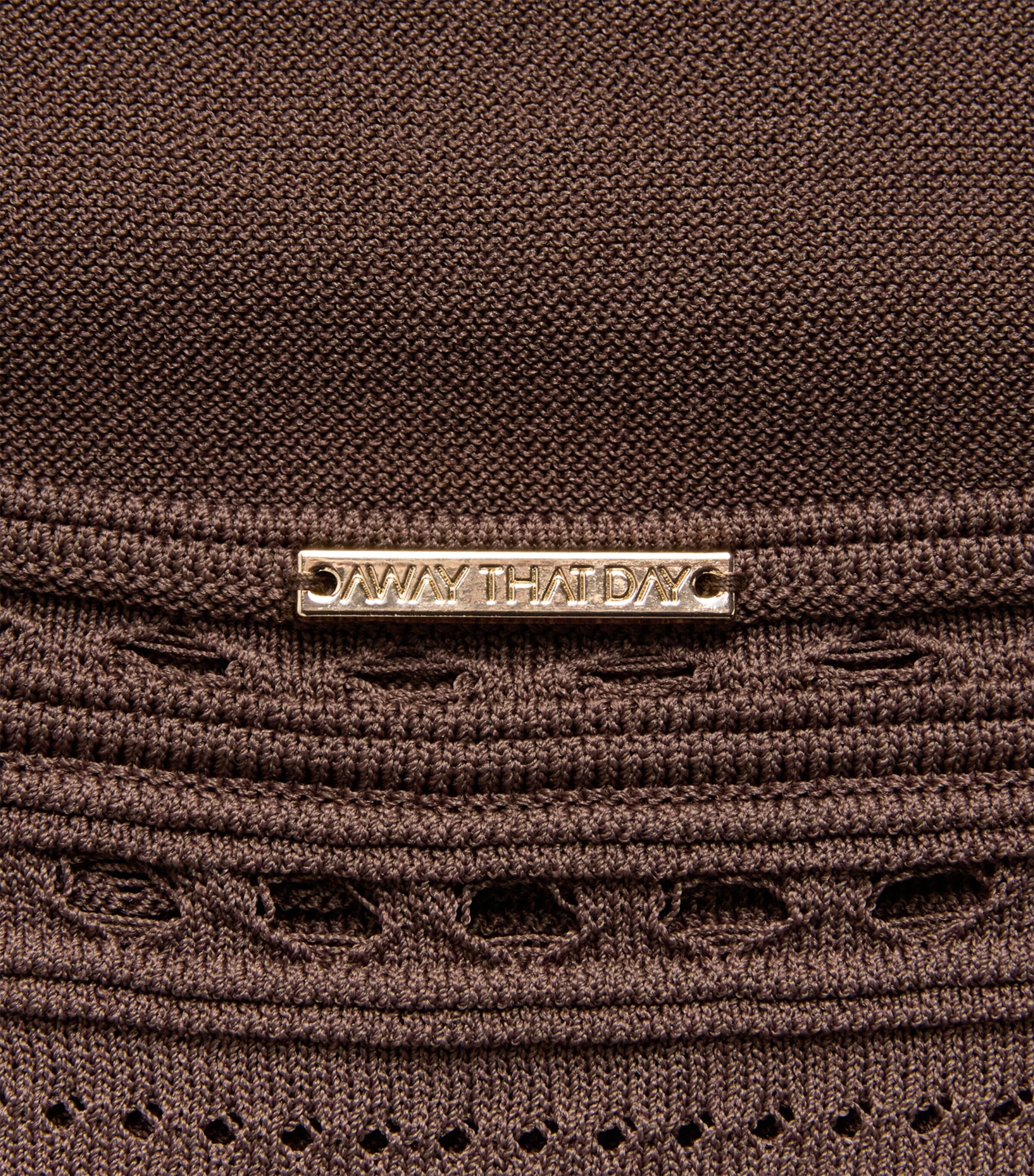 AWAY THAT DAY Womens Crochet Zanzibar Maxi Dress Espresso Image 6