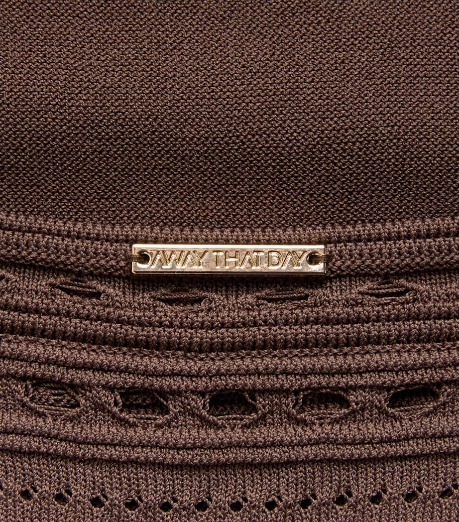AWAY THAT DAY Womens Crochet Zanzibar Maxi Dress Espresso Image 6