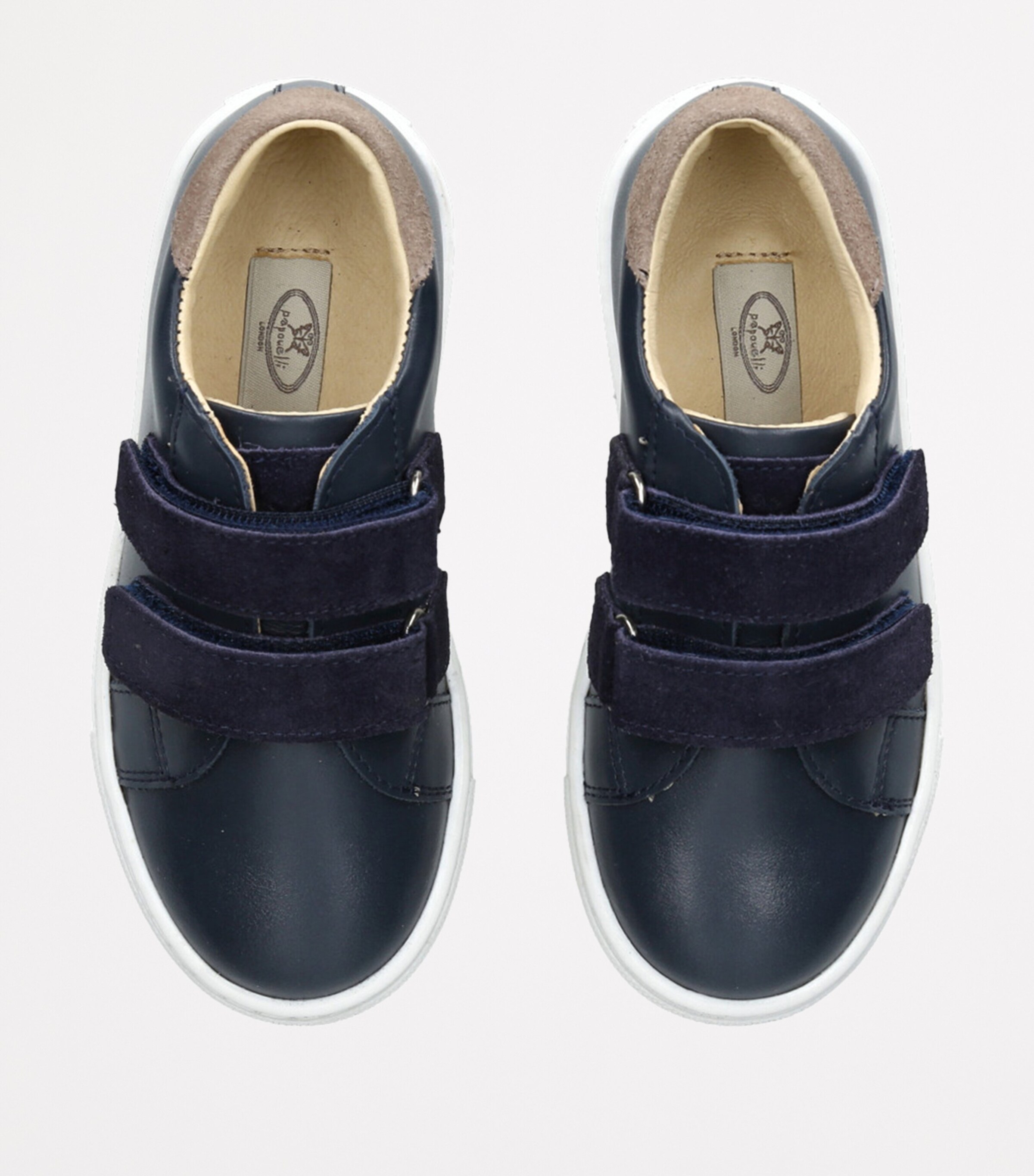 papouelli Leather Hobo Sneakers Navy Image 4