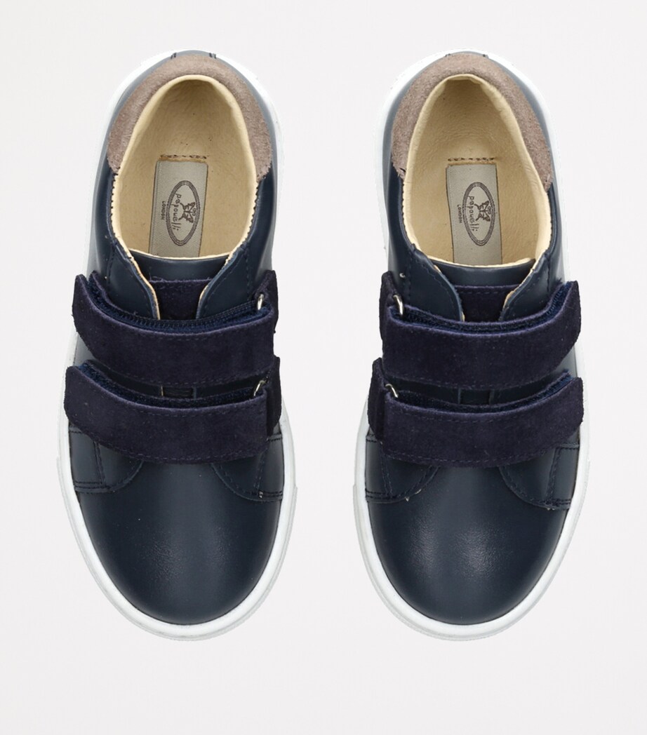 papouelli Leather Hobo Sneakers Navy Image 4