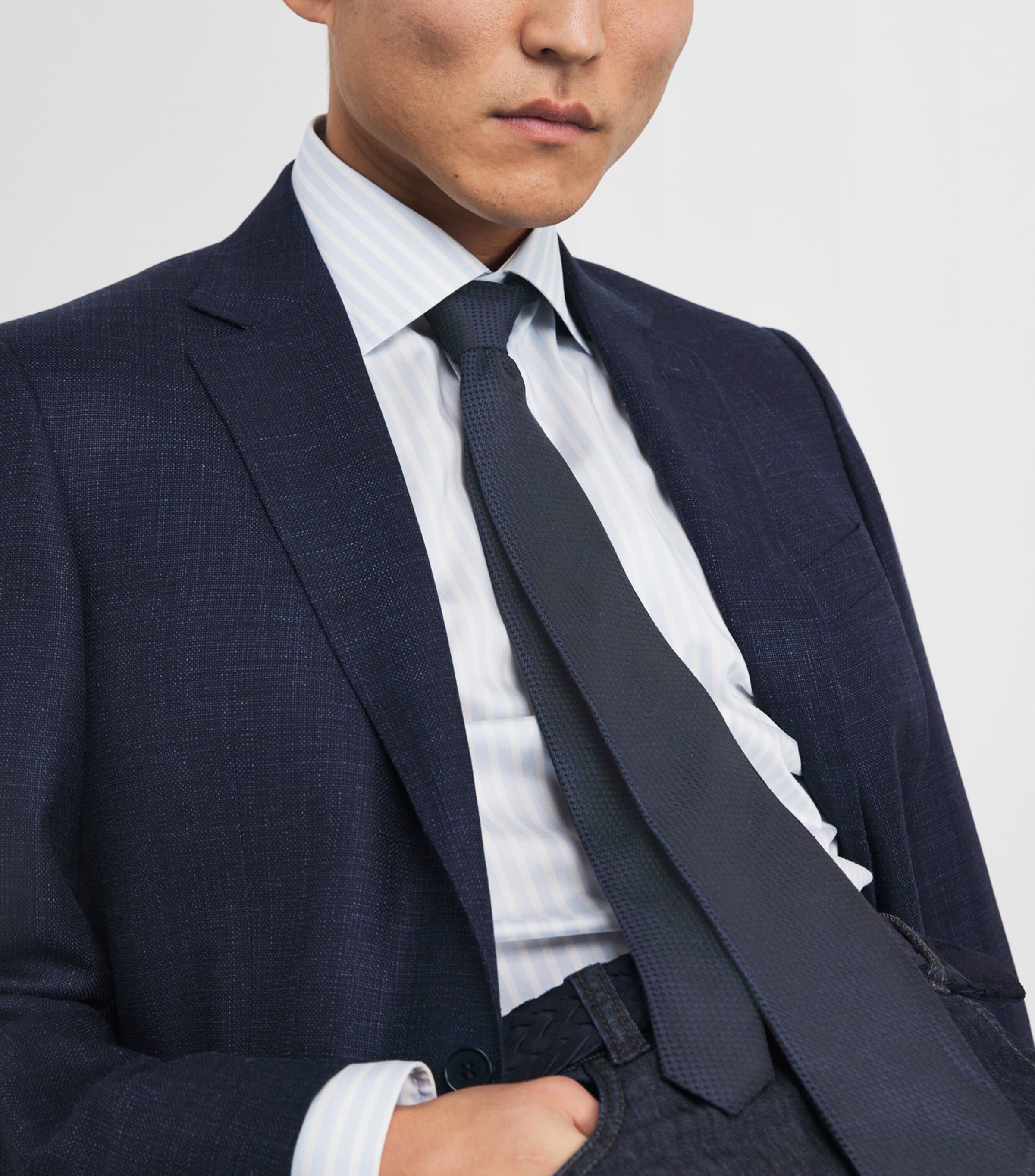 Silk-Linen Jacquard Tie 6 Image 3