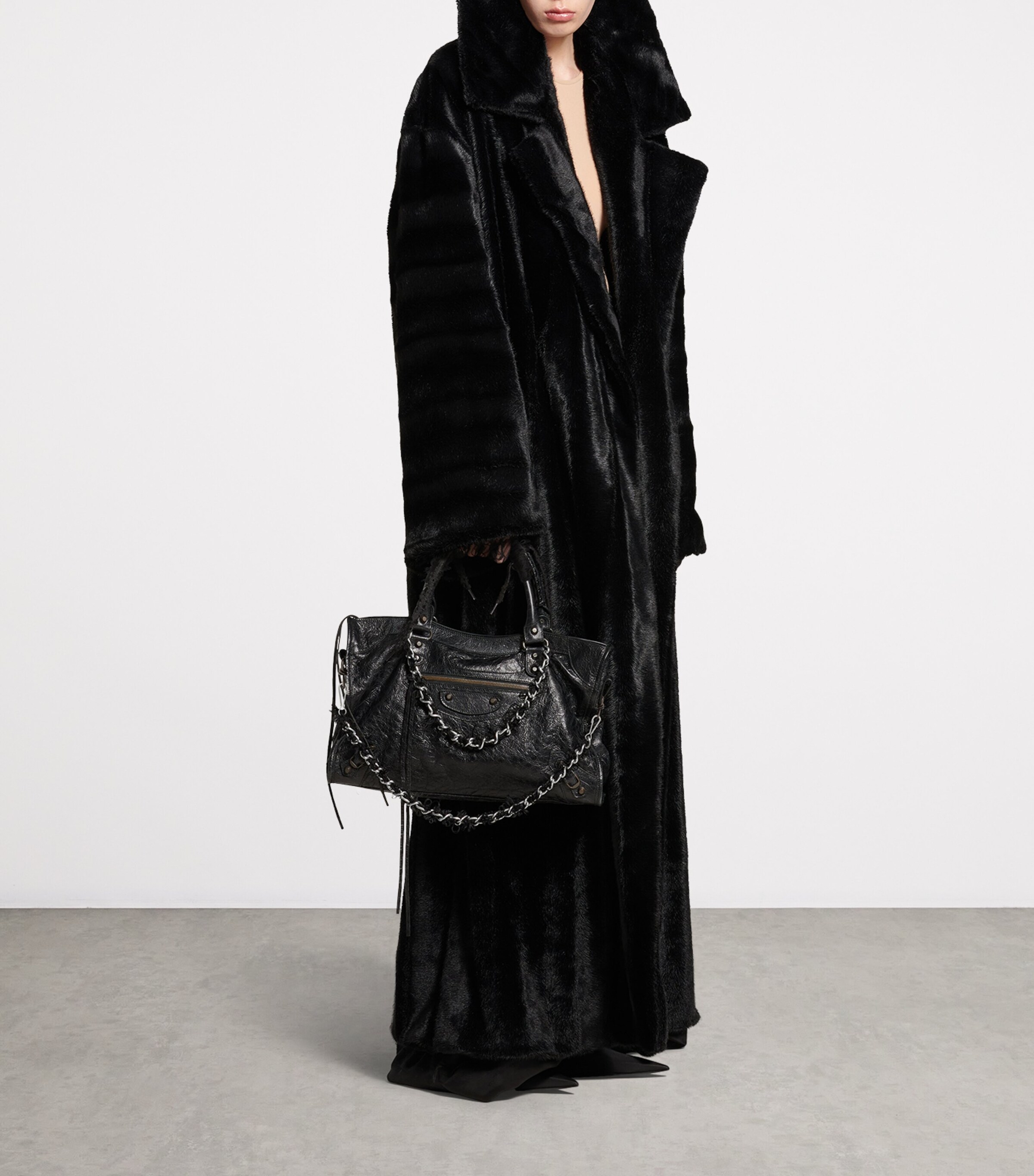 Balenciaga Medium Leather Le City Top-Handle Bag Image 6