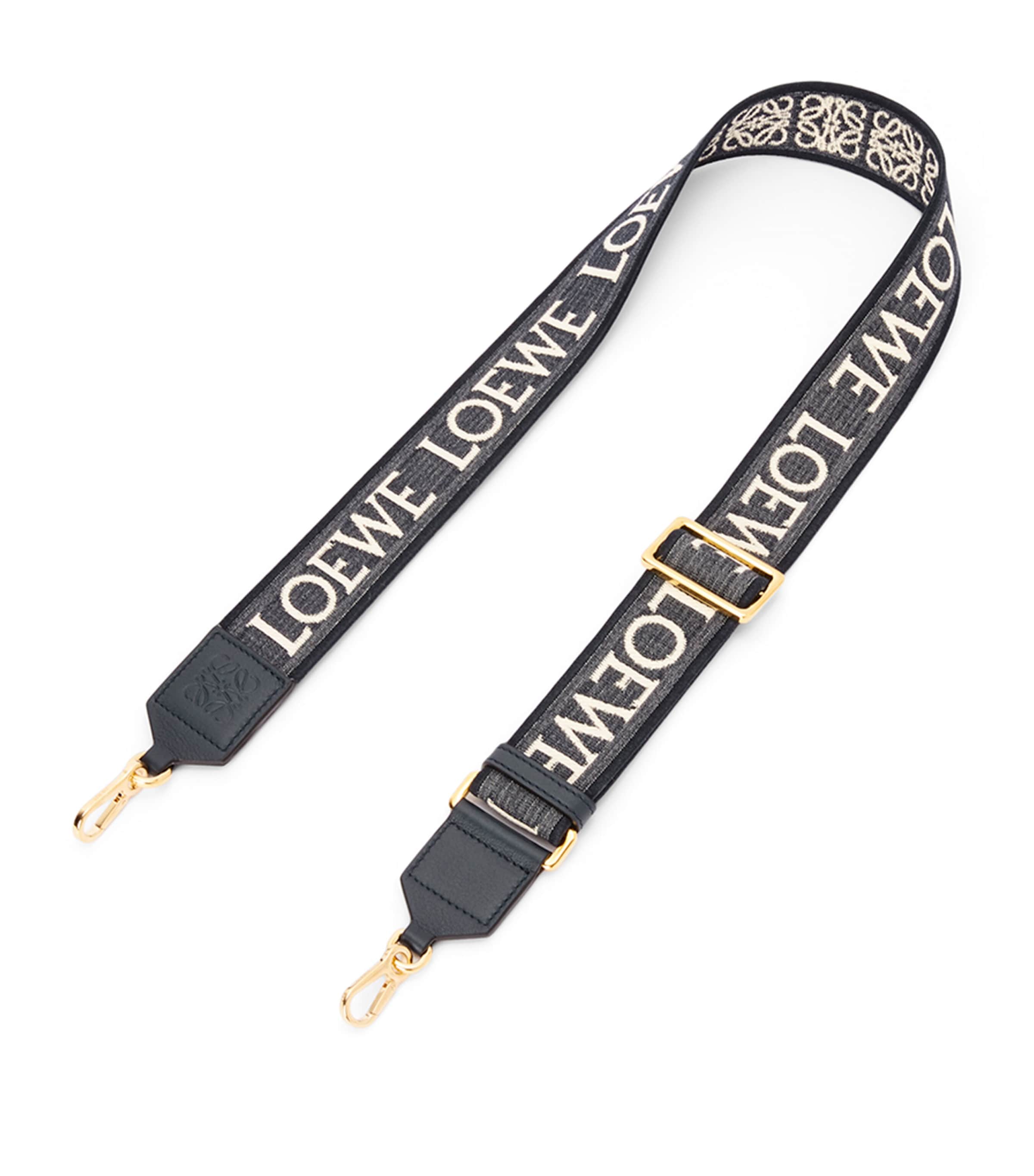 Shop Loewe Jacquard Anagram Logo Strap In Navy