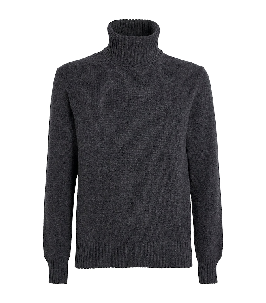Cashmere-Wool Ami de Coeur Rollneck Sweater 020 - ANTHRACITE Image 1