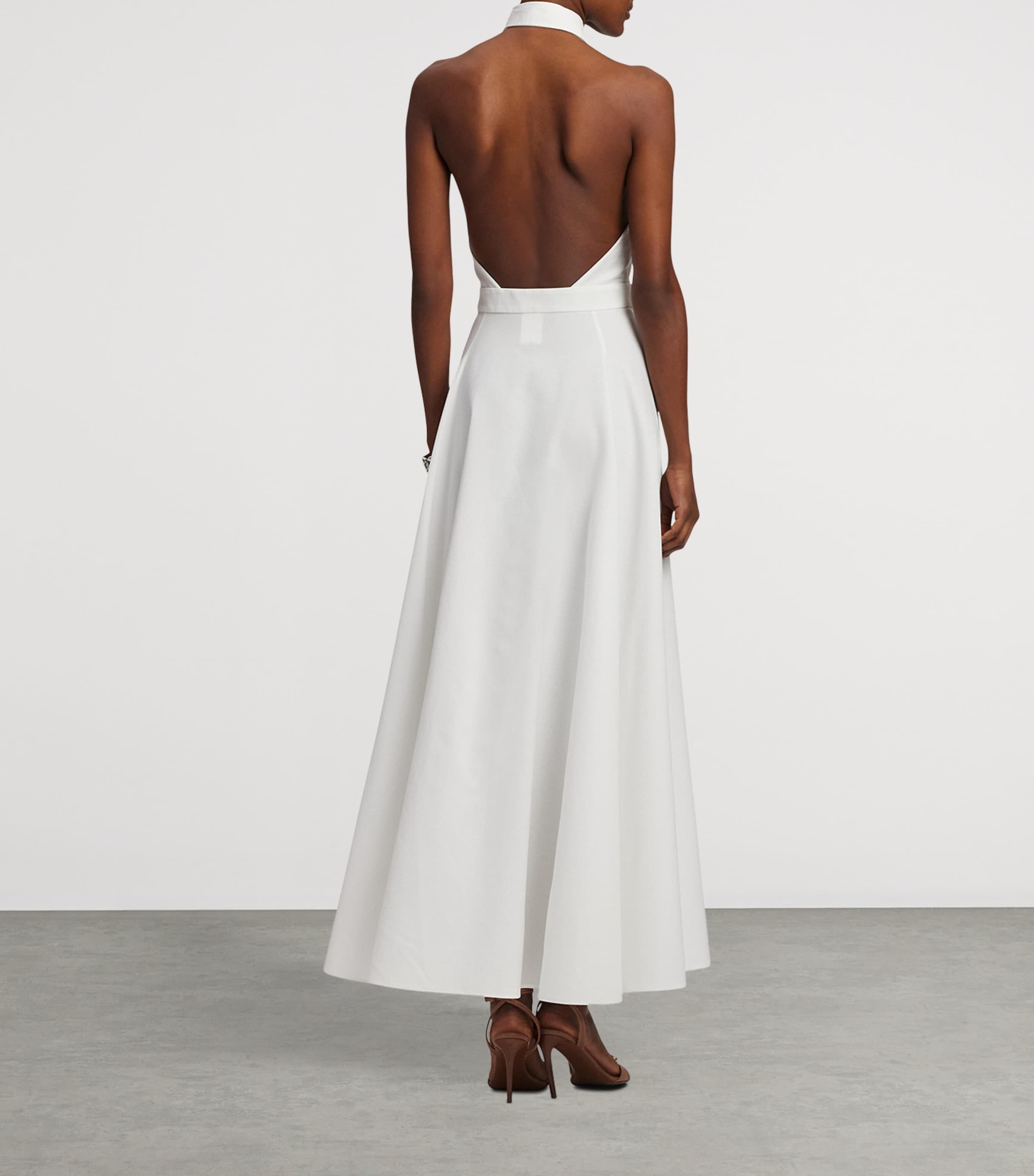 Cotton Piqué Eldred Maxi Dress WHITE Image 8