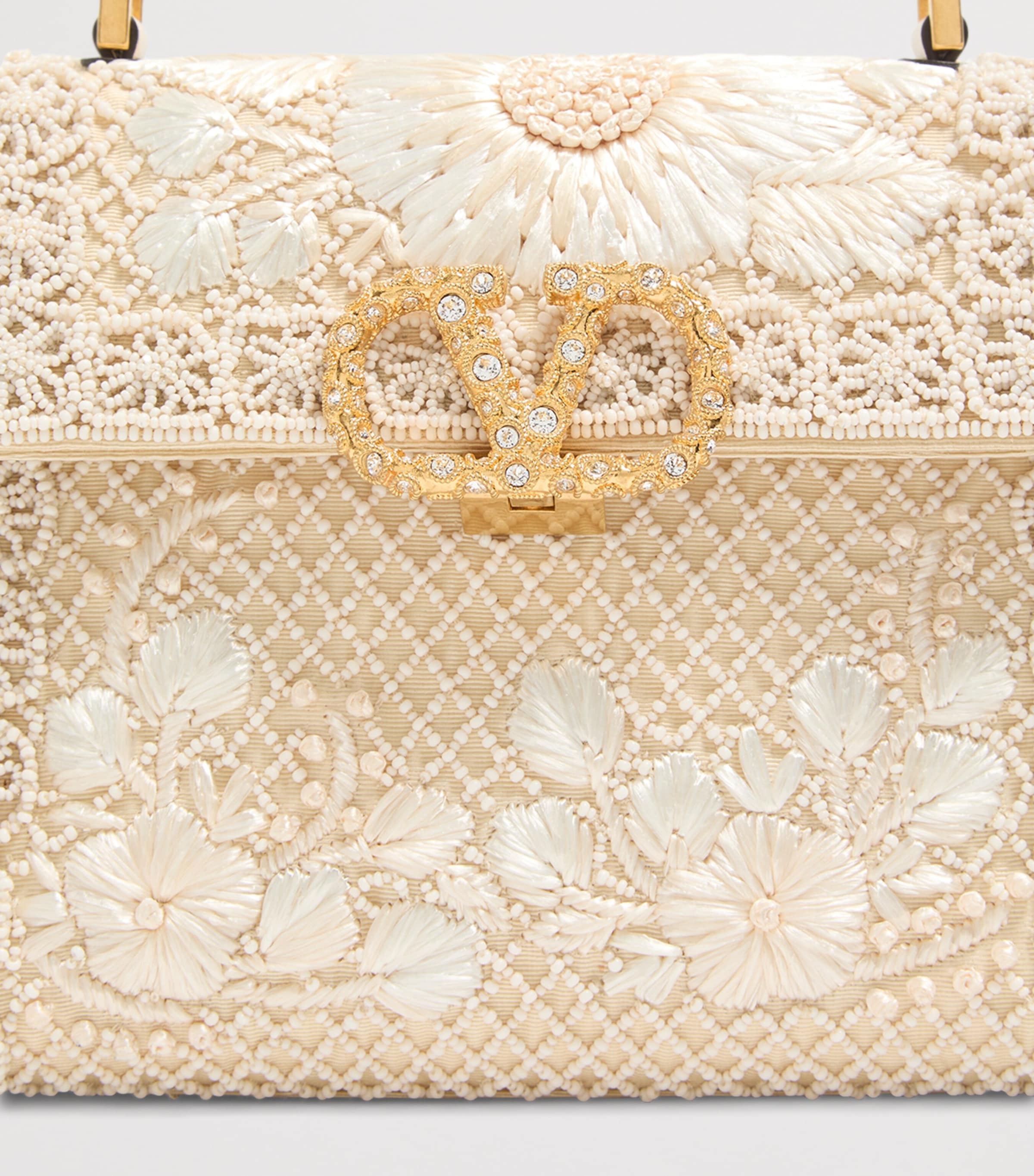 Valentino Garavani Mini Embroidered VSLING Top-Handle Bag Image 6