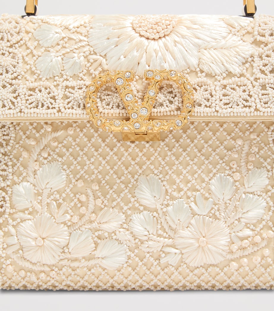 Valentino Garavani Mini Embroidered VSLING Top-Handle Bag Image 6