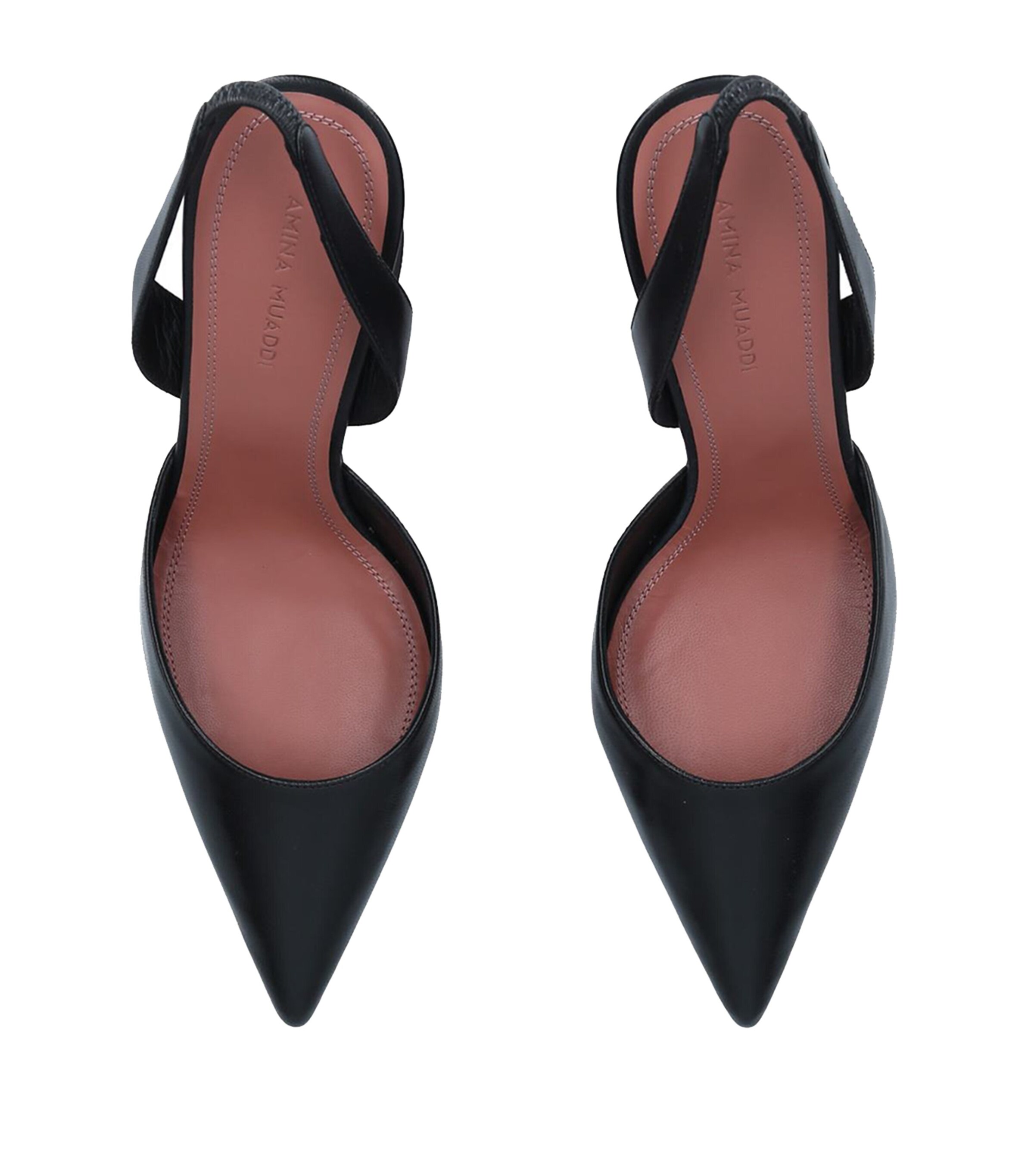 Leather Holli Slingback Pumps 95 BLACK Image 4