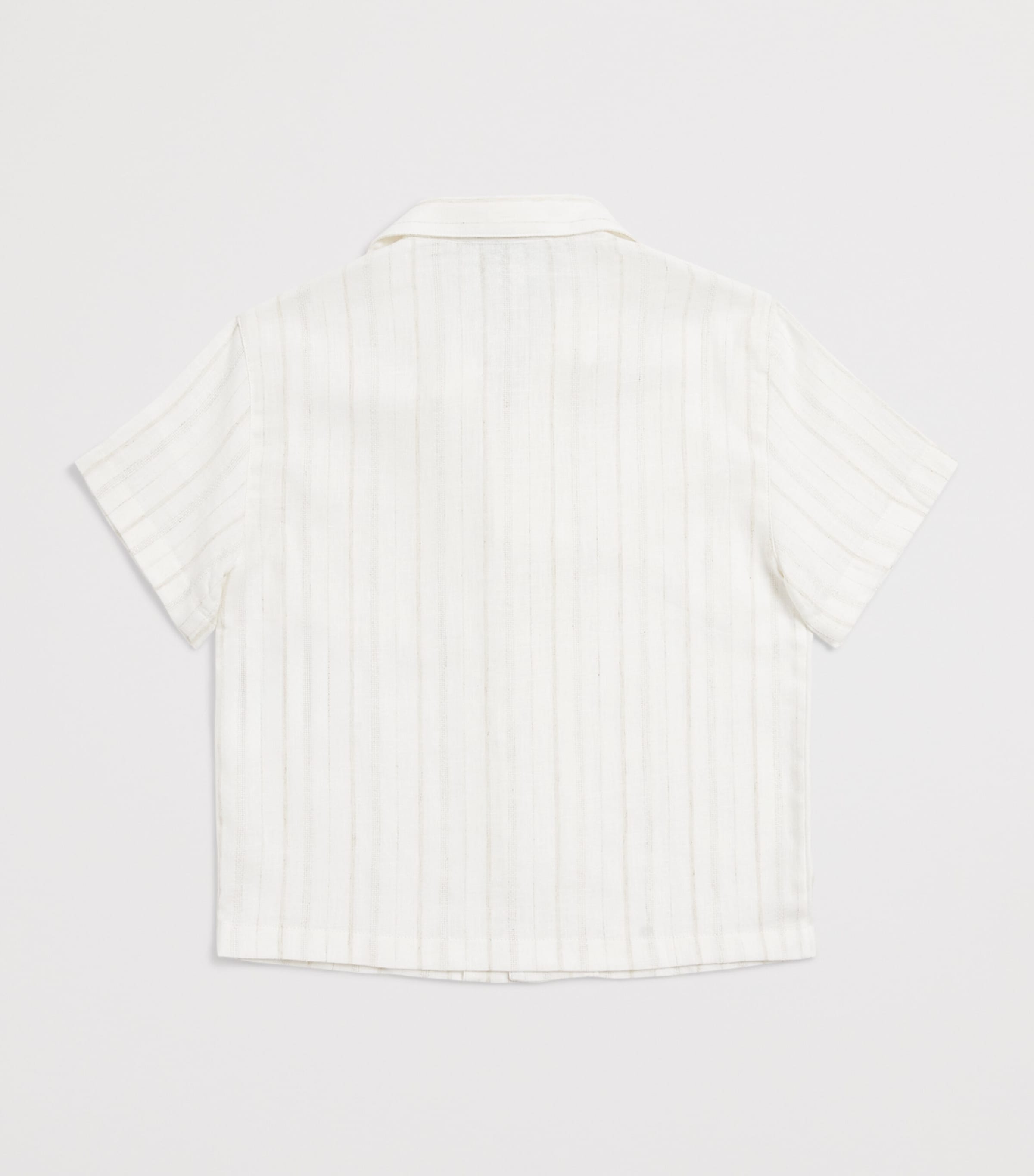 Emporio Armani Kids Cotton-Linen Stripe Shirt (4-16 Years) Image 2