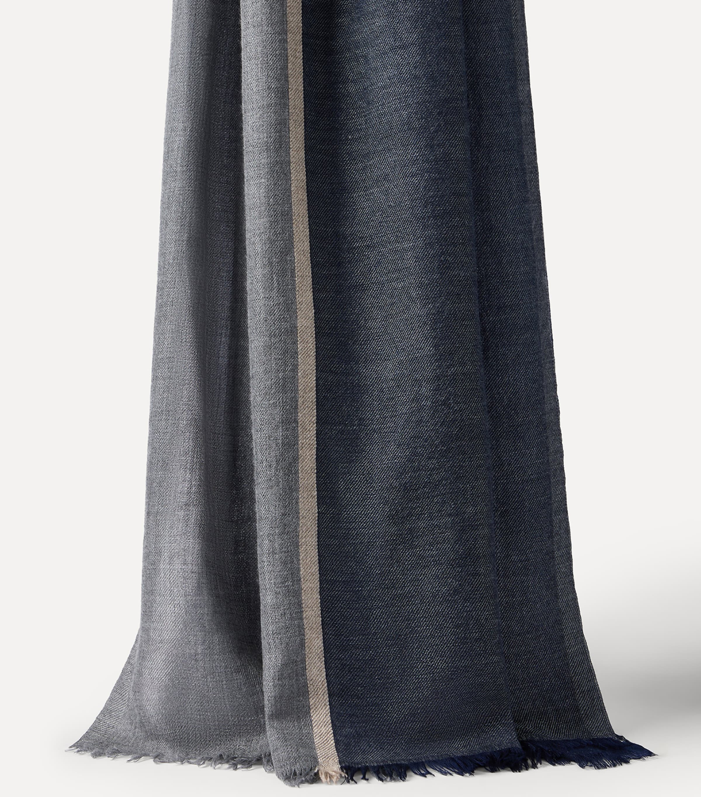 Brunello Cucinelli Cashmere-Silk Colour-Block Scarf Image 2