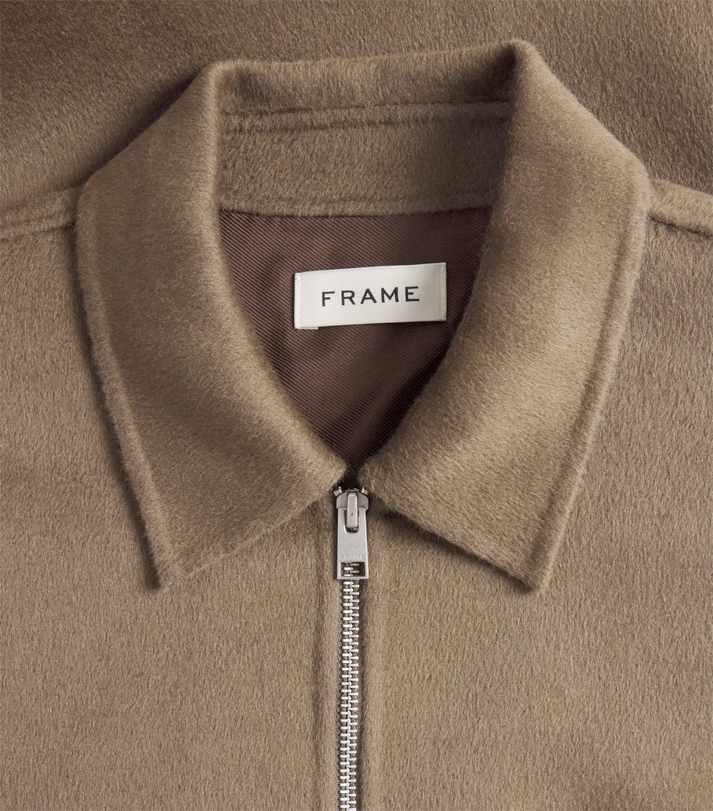 FRAME Mens Double-Face Wool Jacket Soft Taupe Image 6