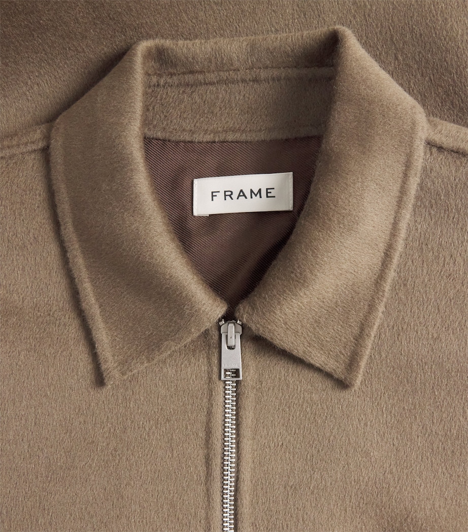 FRAME Mens Double-Face Wool Jacket Soft Taupe Image 6