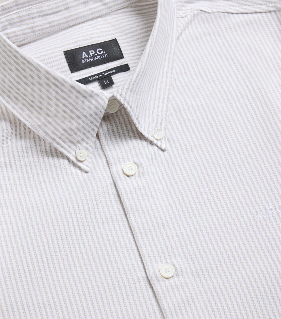 Organic Cotton Stripe Shirt BAA BEIGE Image 2