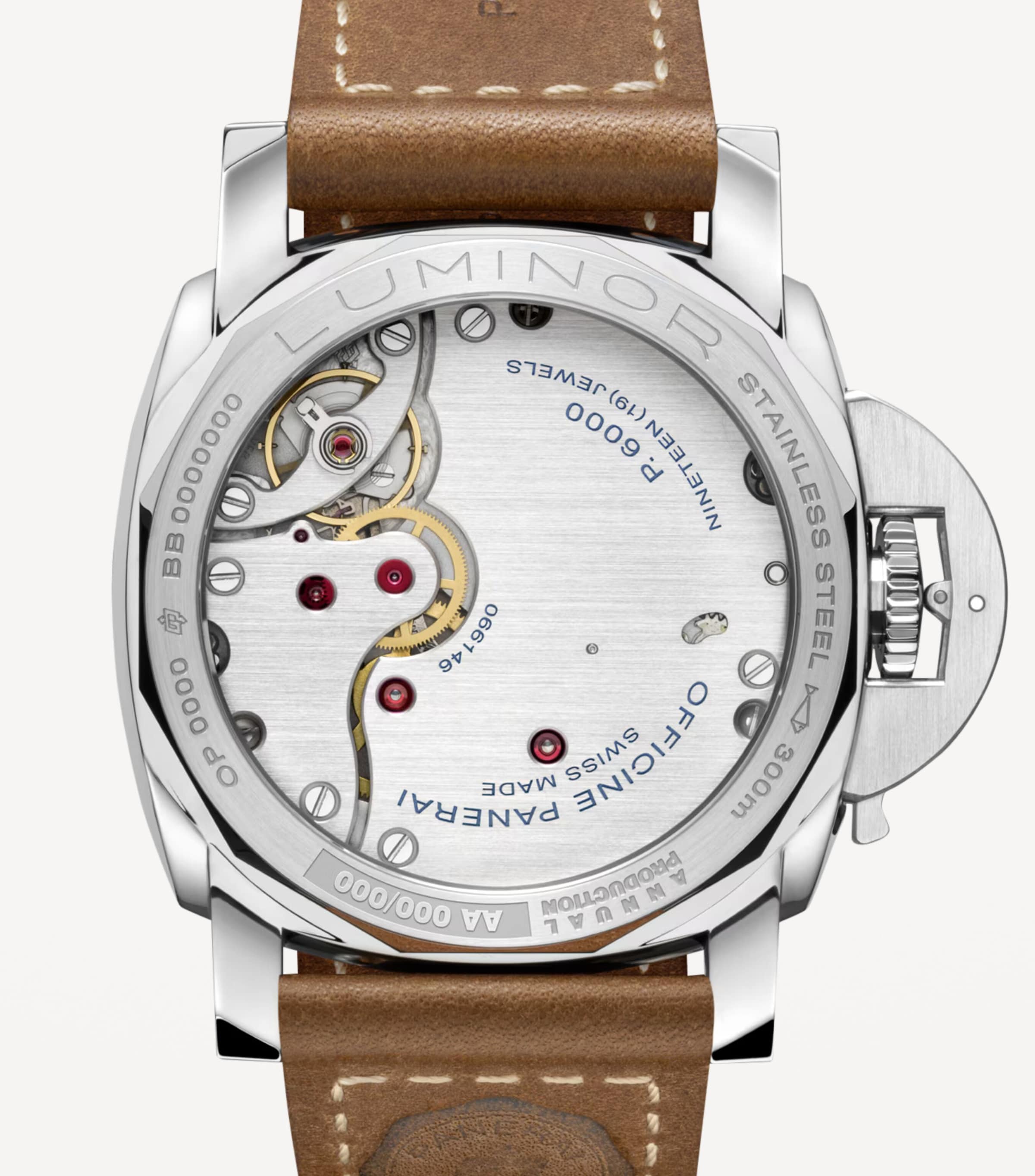 Panerai Stainless Steel Luminor Destro Watch 44mm Blue Image 5