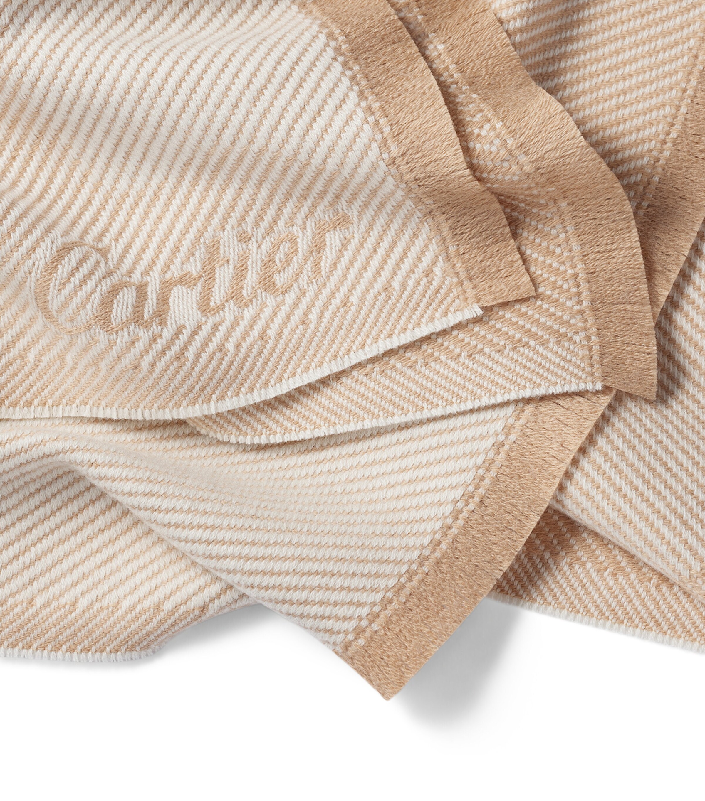 Cartier Wool-Cashmere Panthère de Cartier Blanket (190cm x 140cm) Beige Image 3