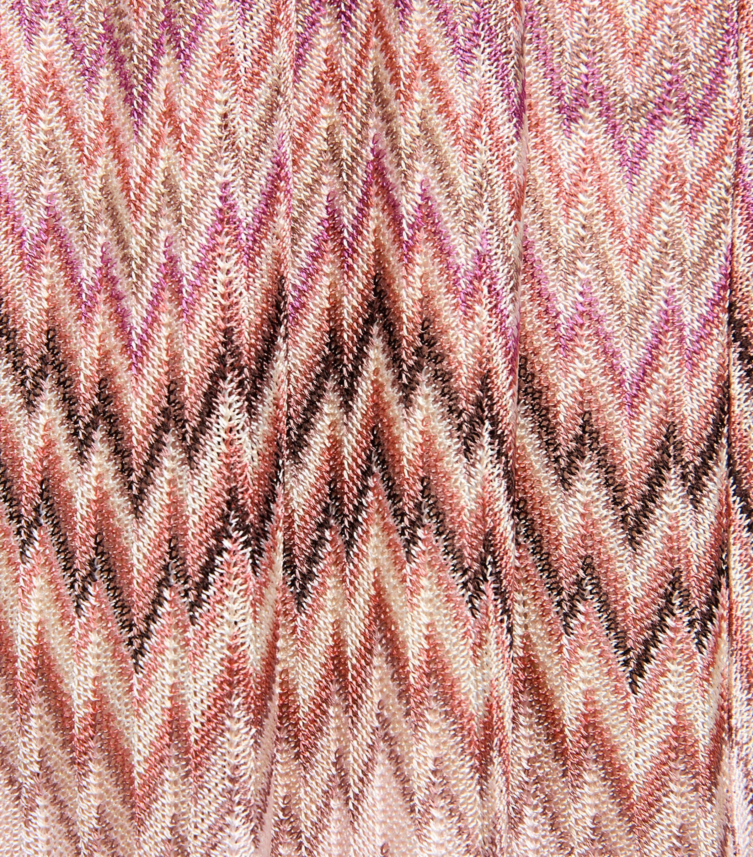 Missoni Womens Zigzag Midi Dress Pink White Image 6