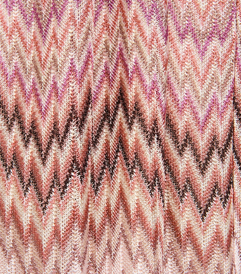 Missoni Womens Zigzag Midi Dress Pink White Image 6