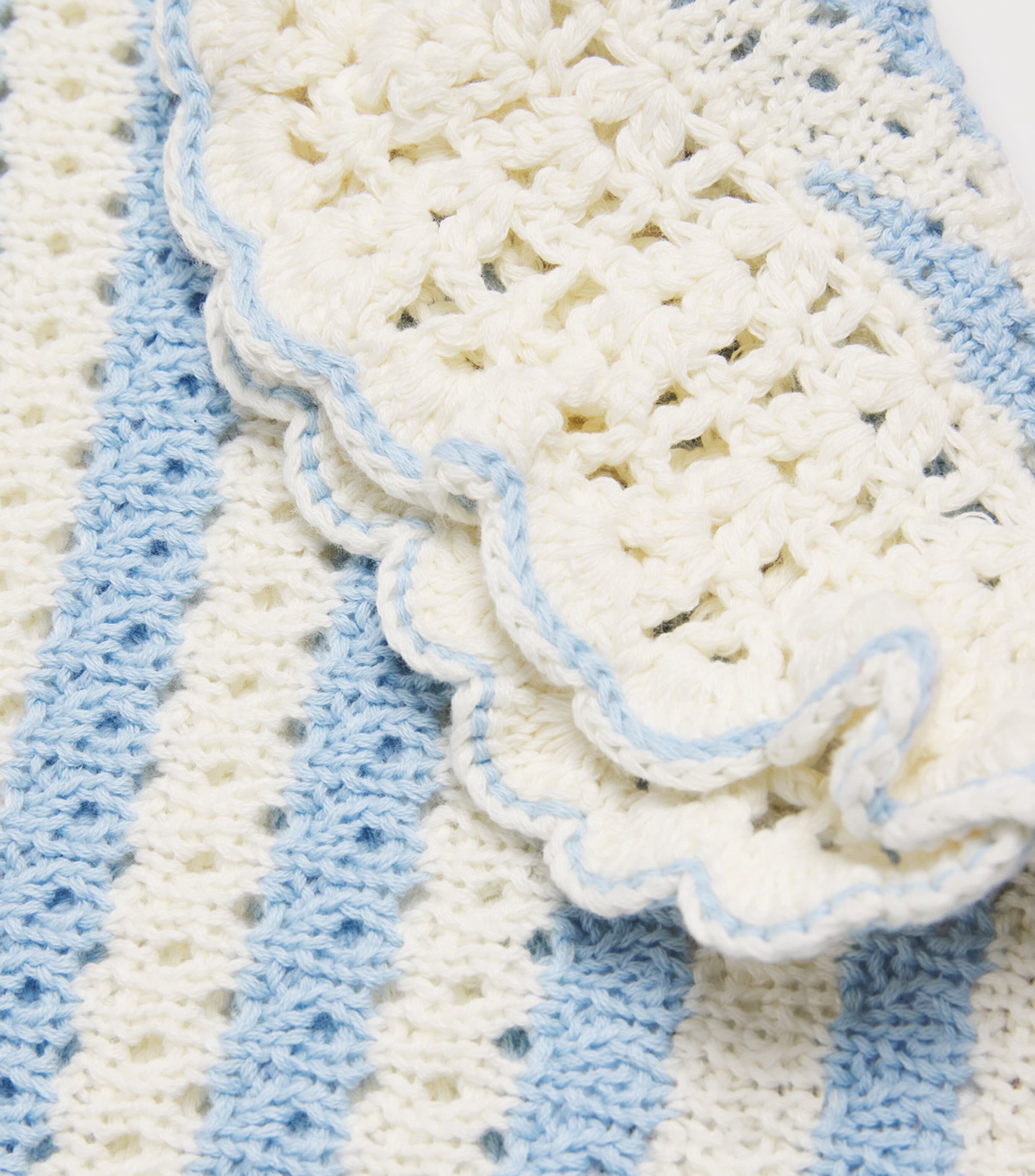 Cotton Crochet Lyse Top (6-24 Months) 101365646BLUE STRIPE Image 4