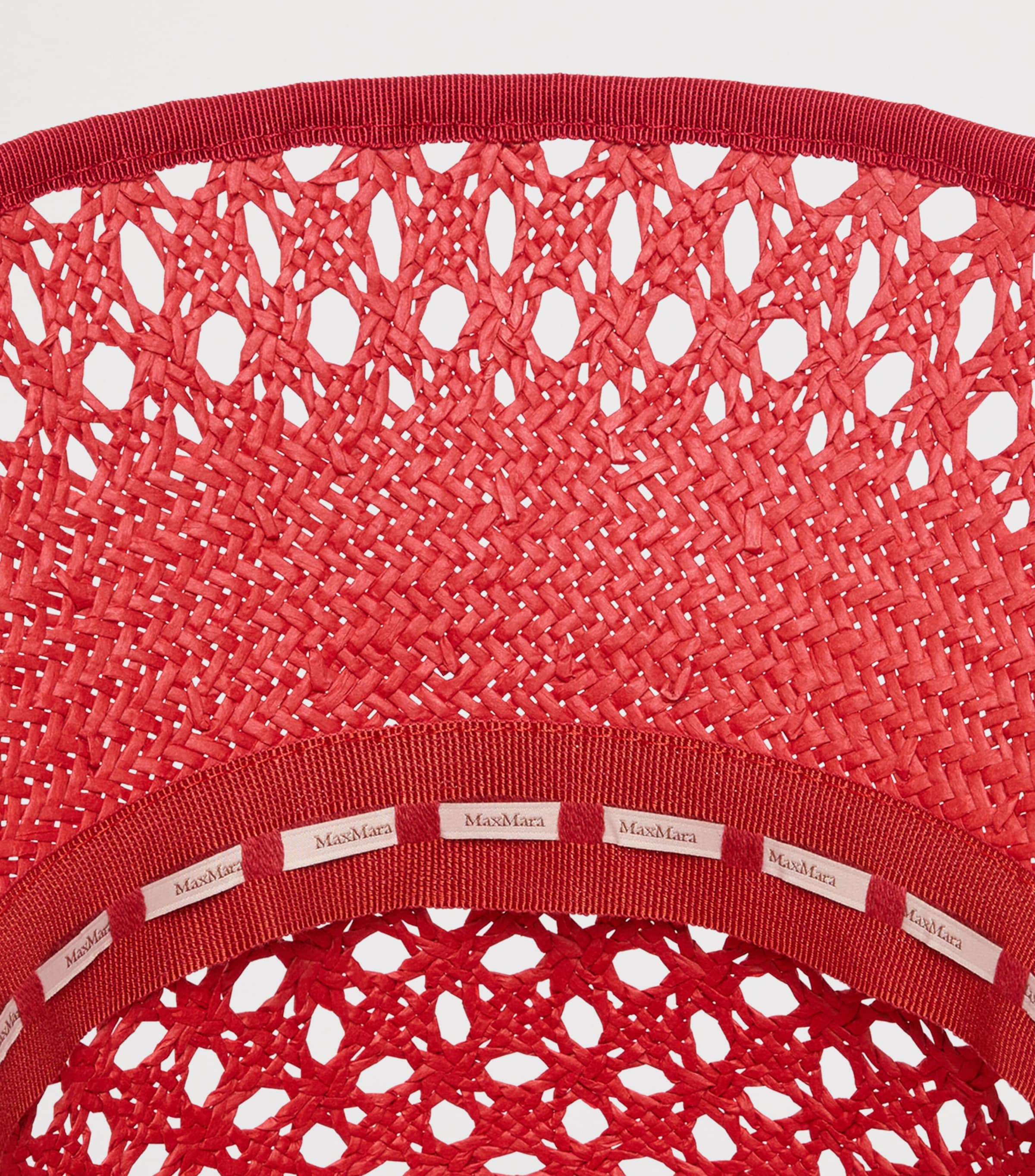 Max Mara Woven Bucket Hat Red Image 2