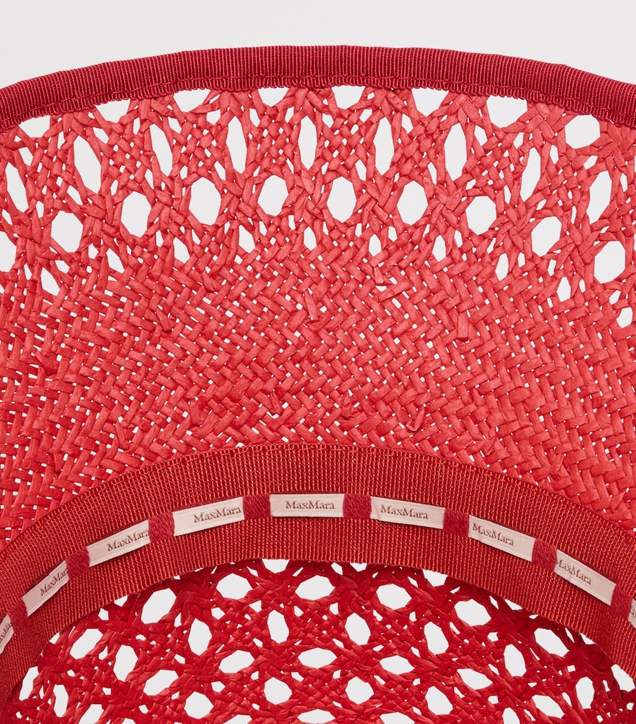 Max Mara Woven Bucket Hat Red Image 2