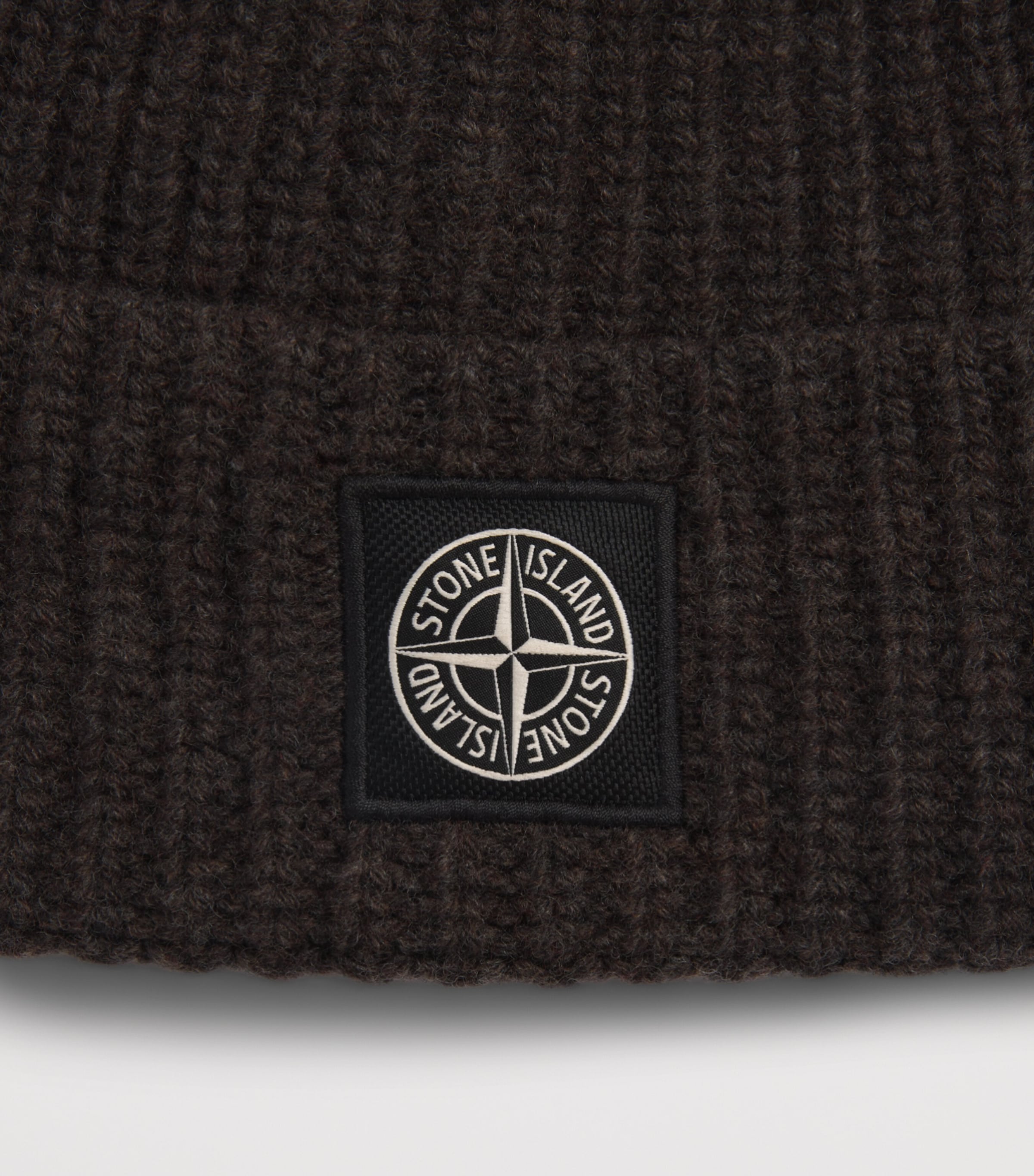 Stone Island Virgin Wool Logo Beanie Image 3