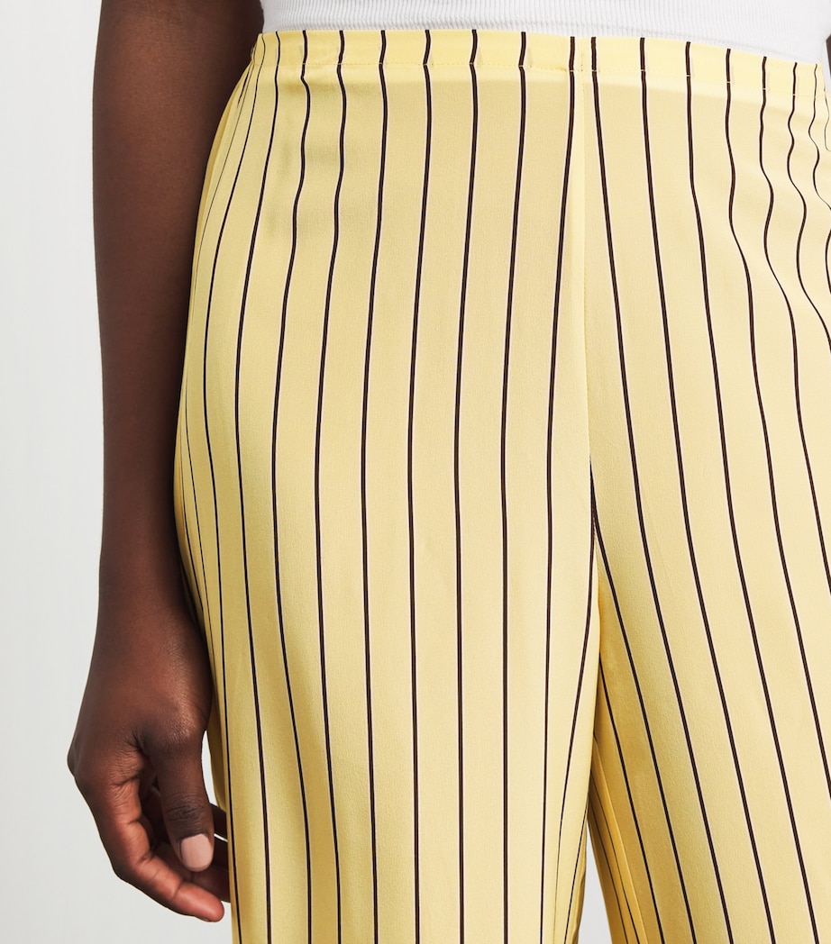 STAUD Womens Silk Stripe Stroll Trousers Mons Monday Image 3