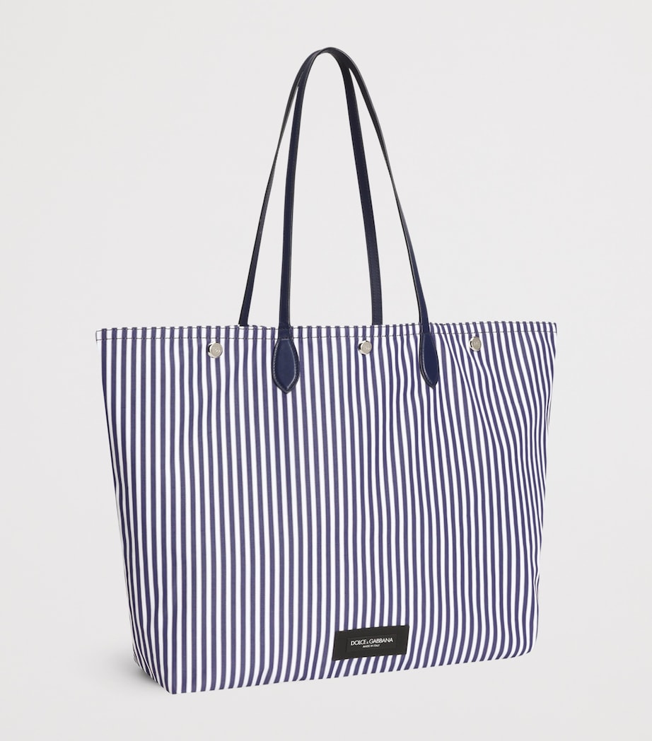 Dolce&Gabbana Stripe Essenza Shopper Bag Blue/white Image 3