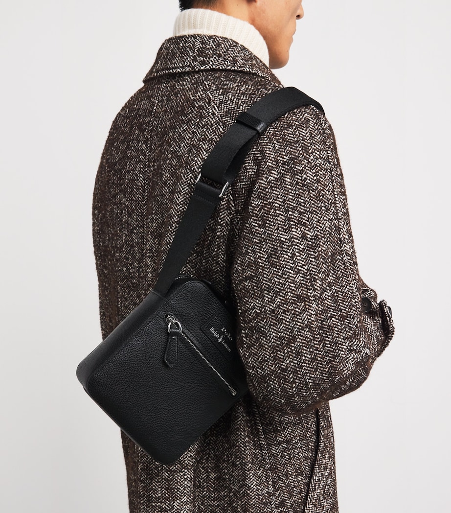 Pebbled Leather Cross-Body Bag BLACK Image 2