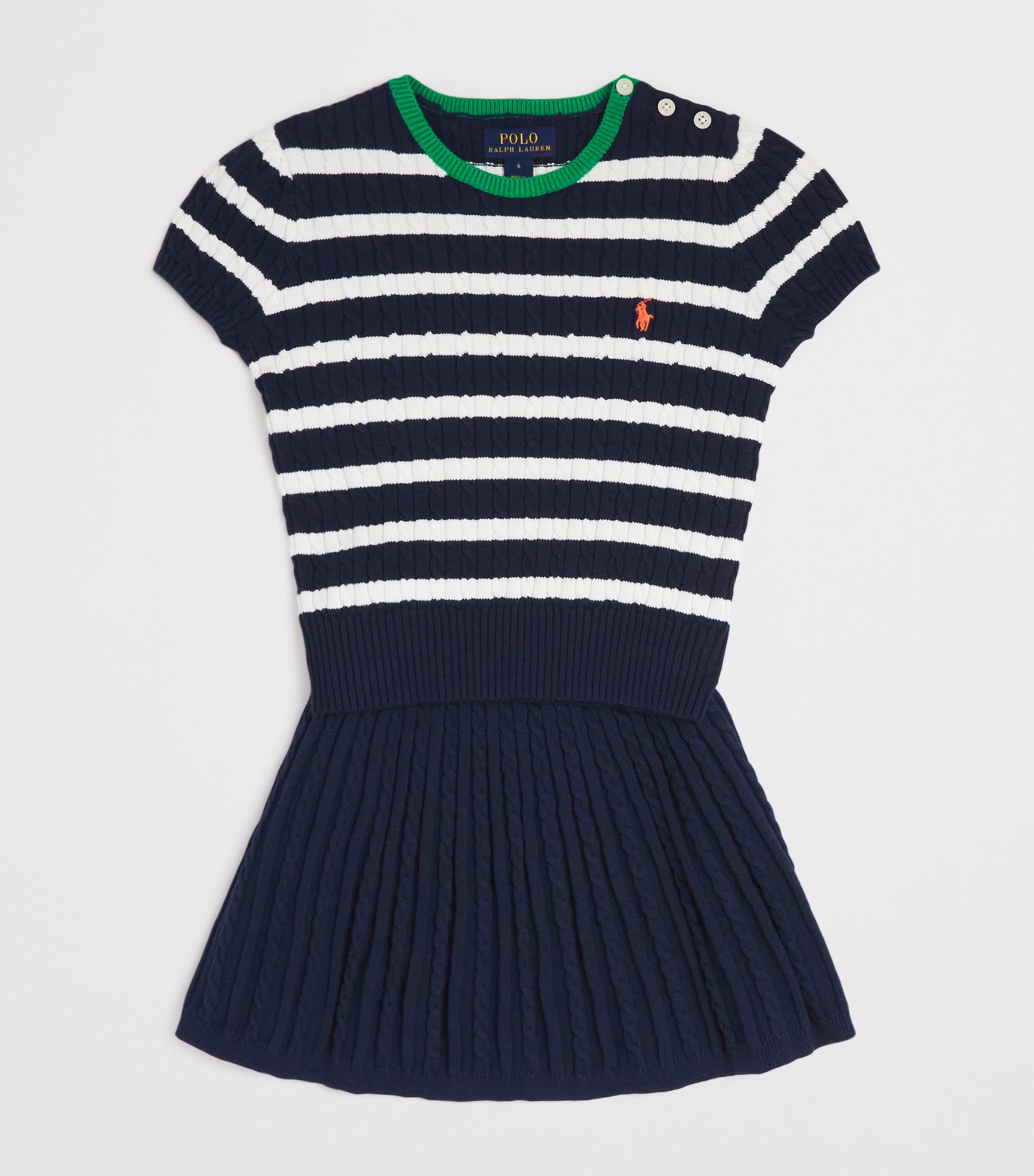 Cotton Sweater and Skirt Set (2-6 Years) NPT NVY ML Image 3