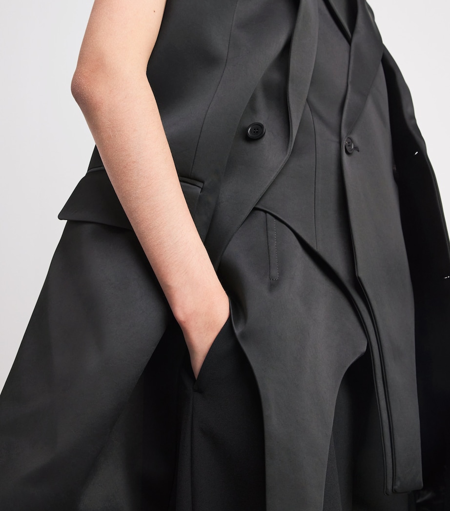 Double-Layer Sleeveless Jacket 00-BLACK Image 8