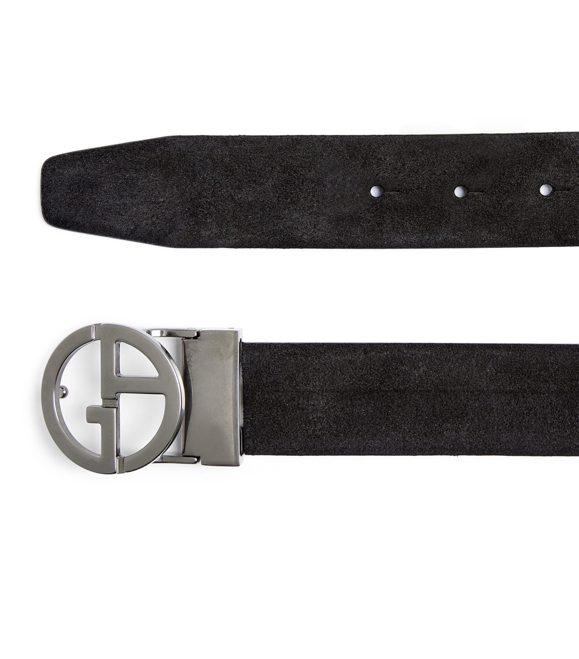 Giorgio Armani Ruthenium-Plated GA Logo Belt Buckle Image 2