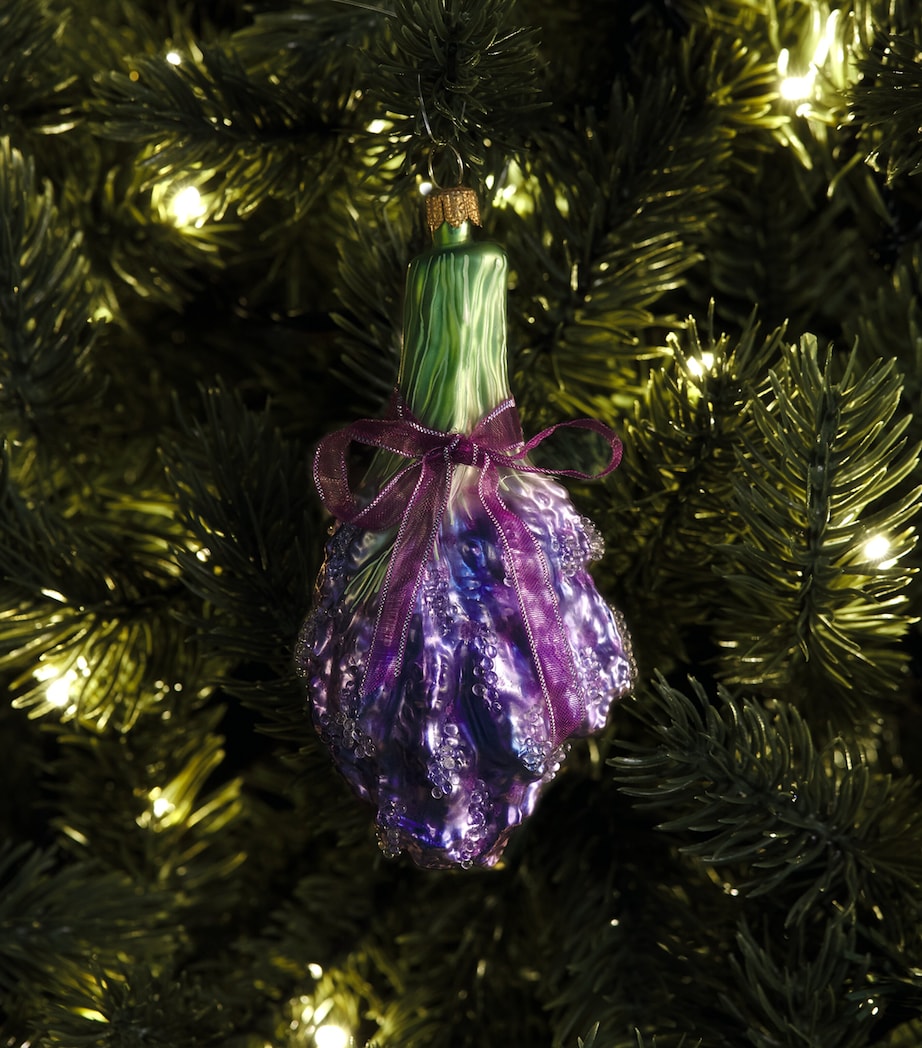 Harrods Glass Lavender Bouquet Tree Decoration Image 3