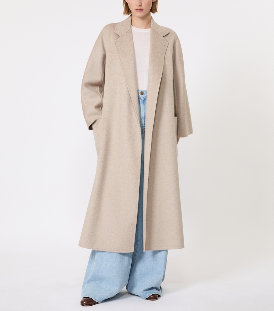 Max Mara Womens Cashmere Ludmilla Coat Sand Image 2